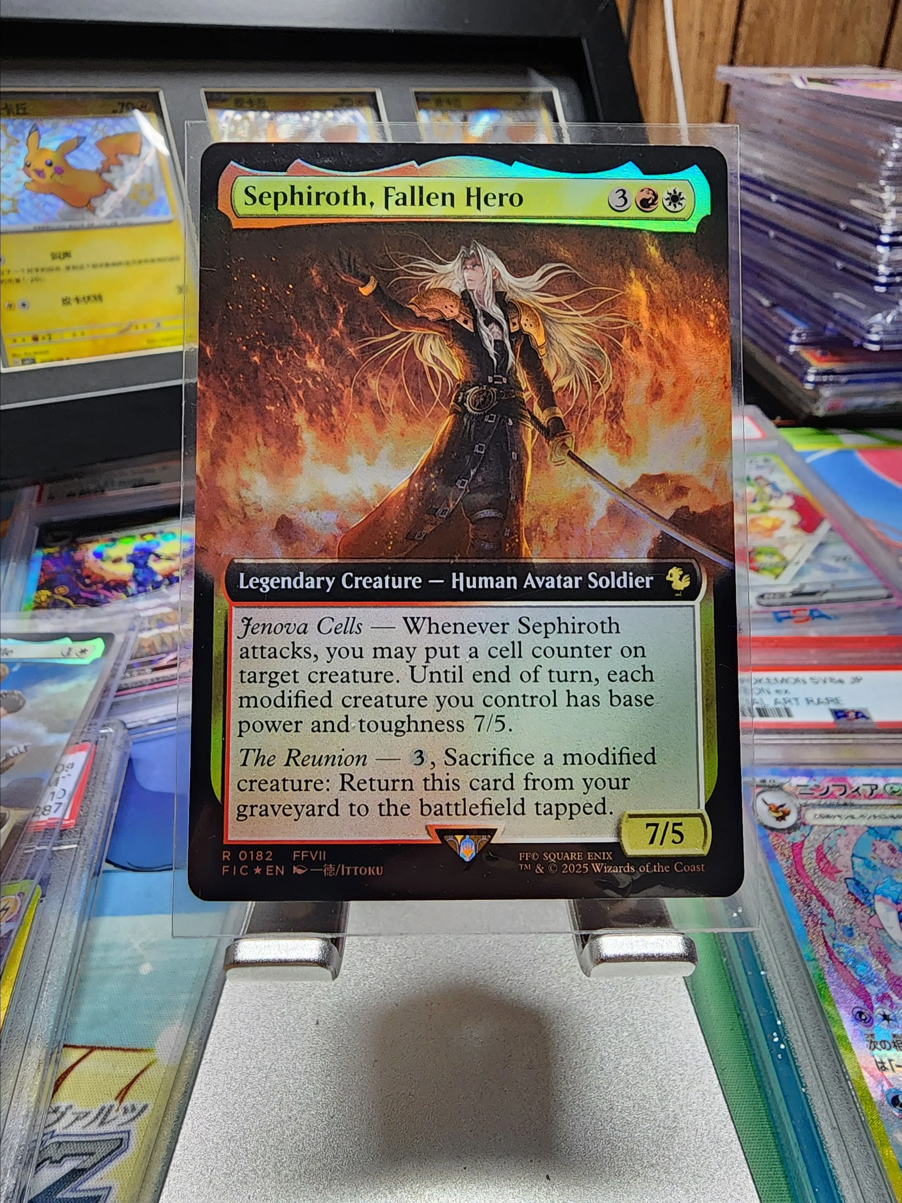 Sephiroth, Fallen Hero foil 拡張枠 FIC 182 Sephiroth, Fallen Hero [182] [Extended Art] [FINAL FANTASY