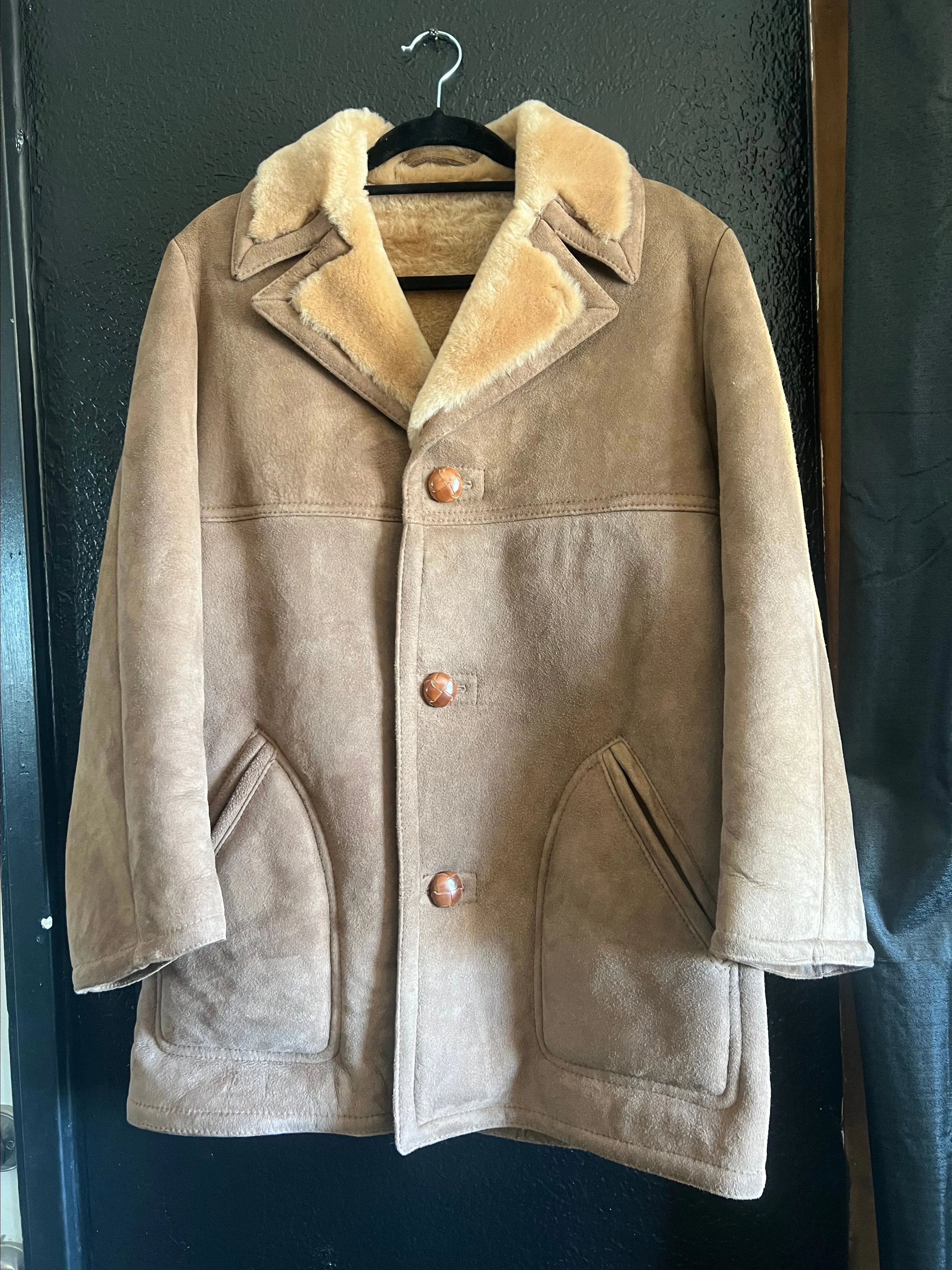 VTG 60s Men size 38 Sawyer of Napa Shearling Sheepskin