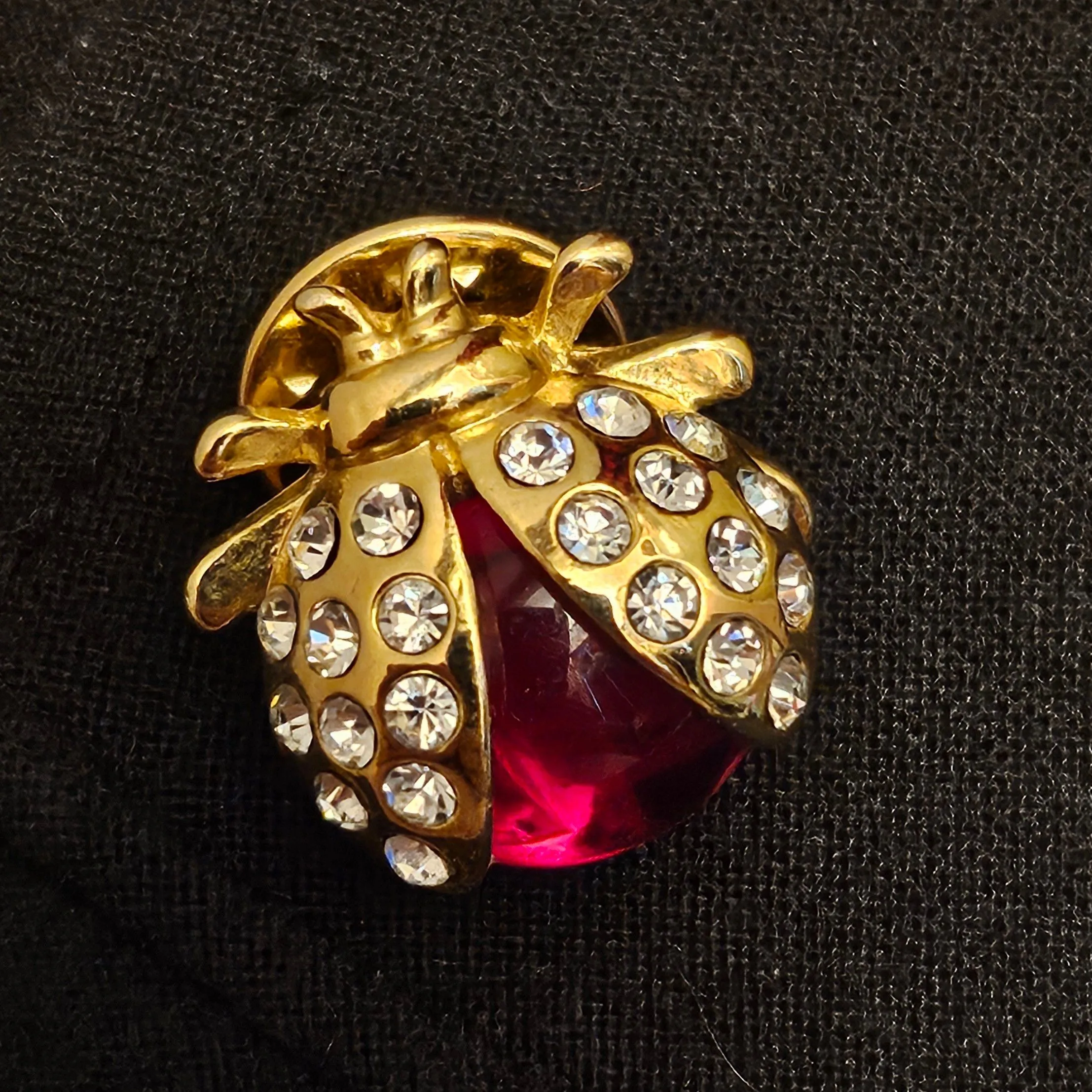 Antique on sale Vintage Ruby Red Rhinestone Brooch Pin