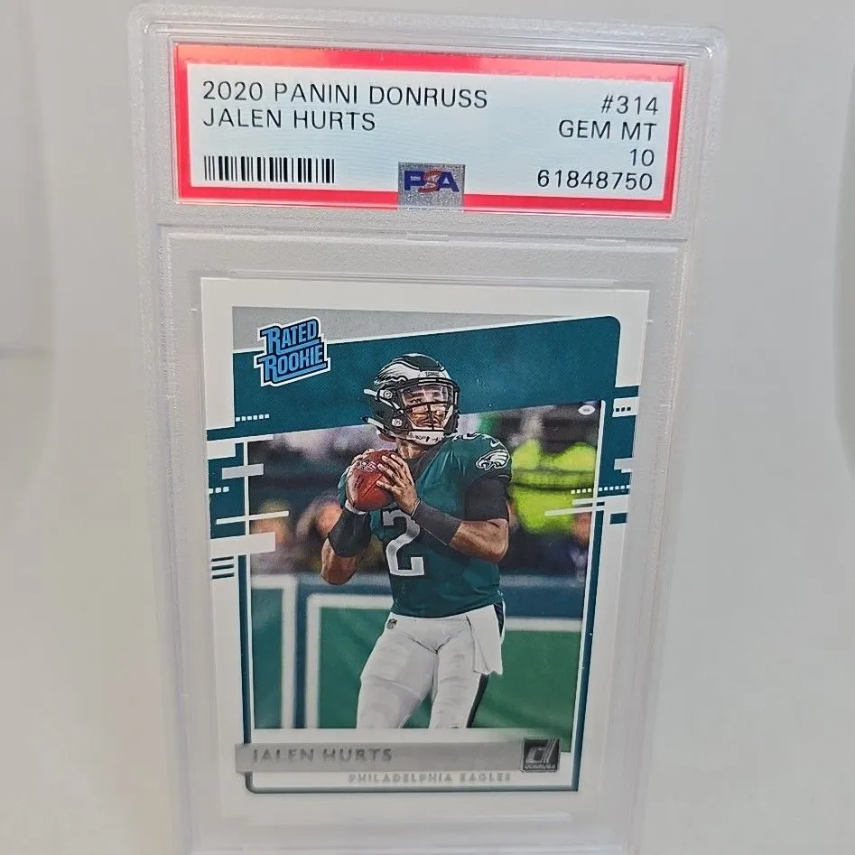 2020 Donruss top Jalen Hurts rookie gridiron kings PSA 8