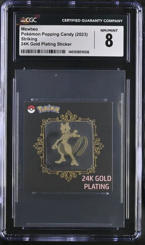 Deals Mewtwo and Moltres Gold Foil Pokedex Stickers DSG Mint 10