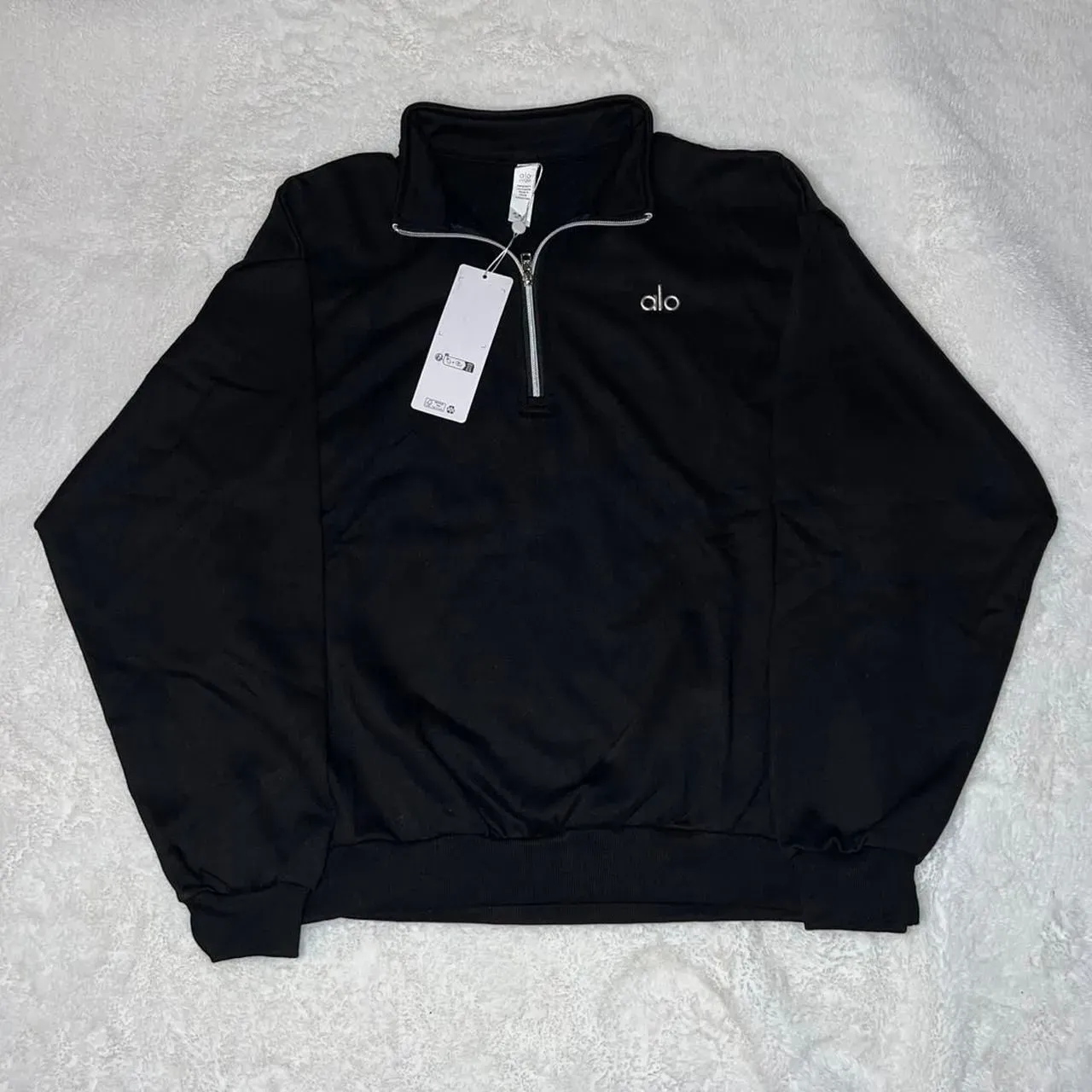 Alo Yoga Men's Black Half-Zip Top and Pants Set, Size L · Whatnot