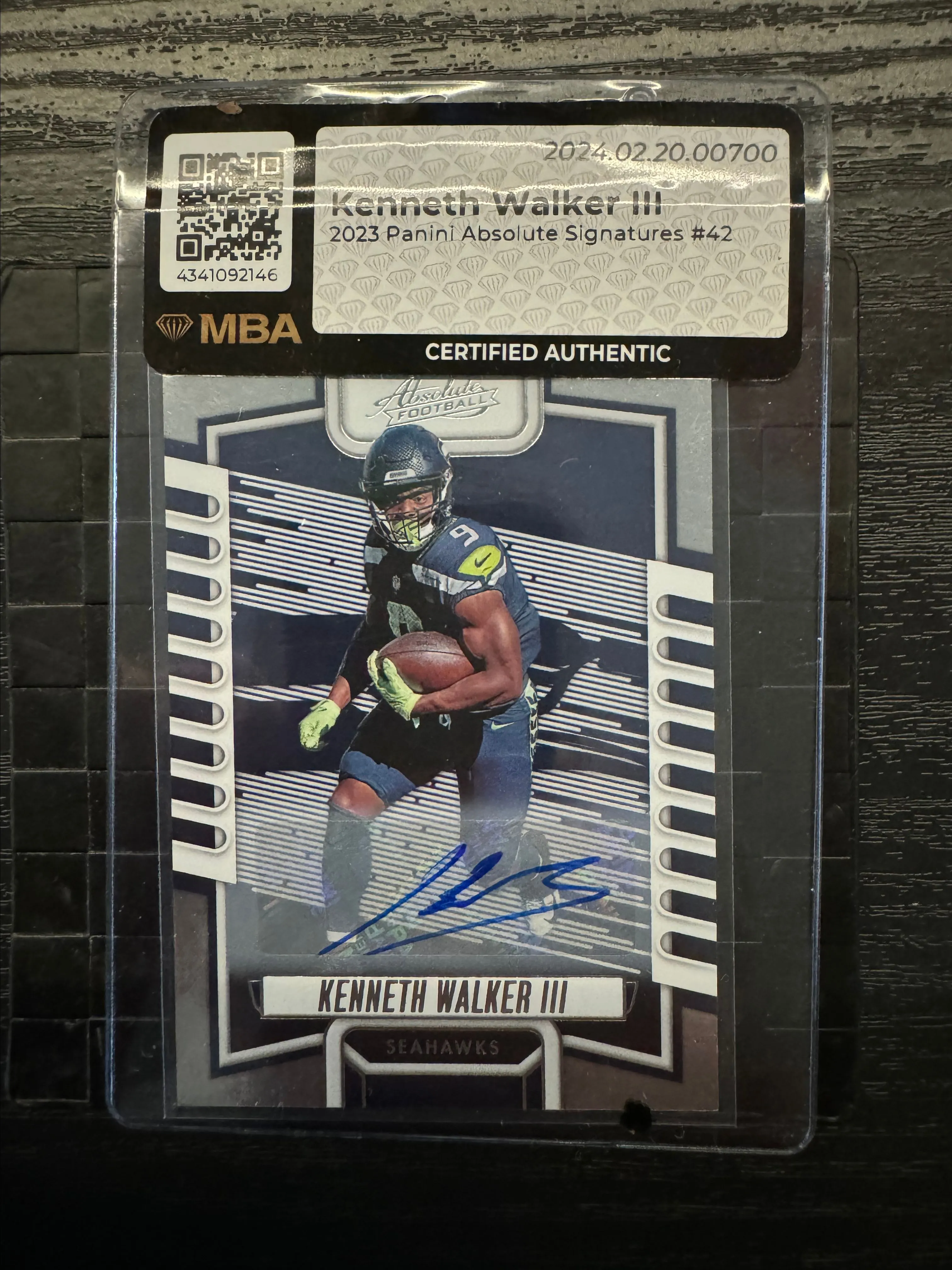 2023 Panini Absolute Kenneth Walker III Auto Seattle Seahawks