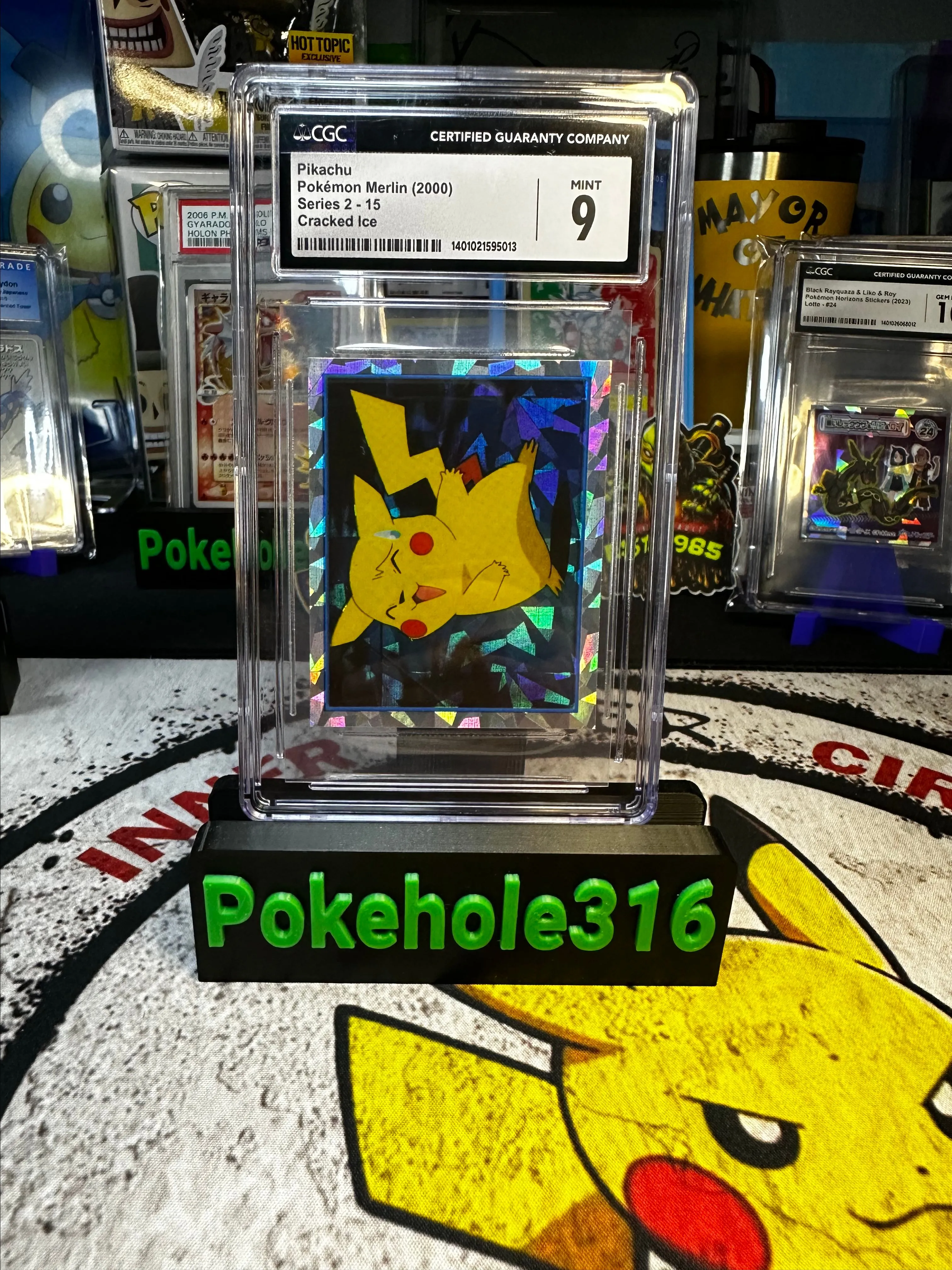 Pikachu 2000 Merlin Sticker Pikachu Nintendo Pokemon Prism Cracked