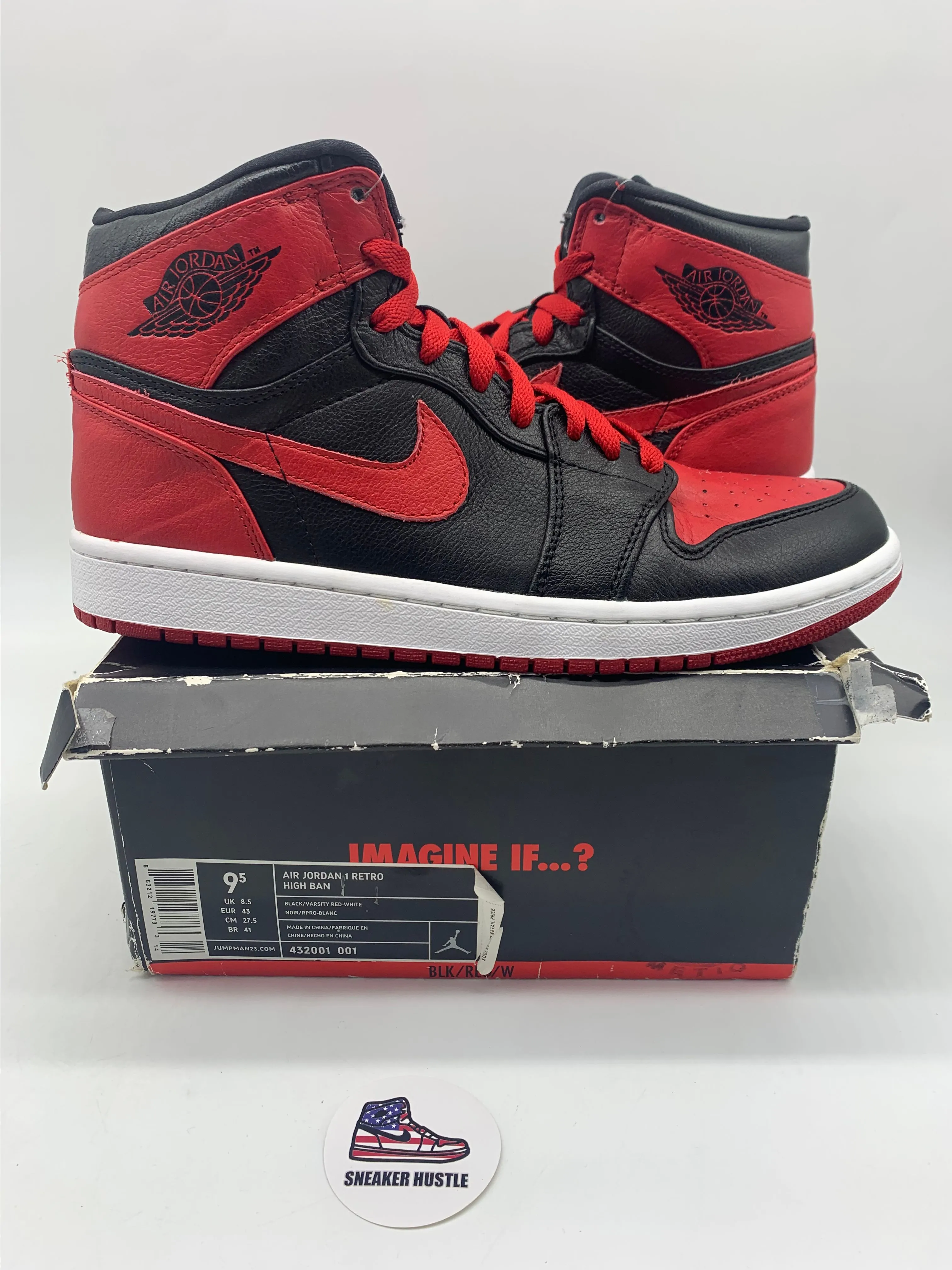 Jordan 1 Retro Banned B Grade 2011 SIZE 9.5