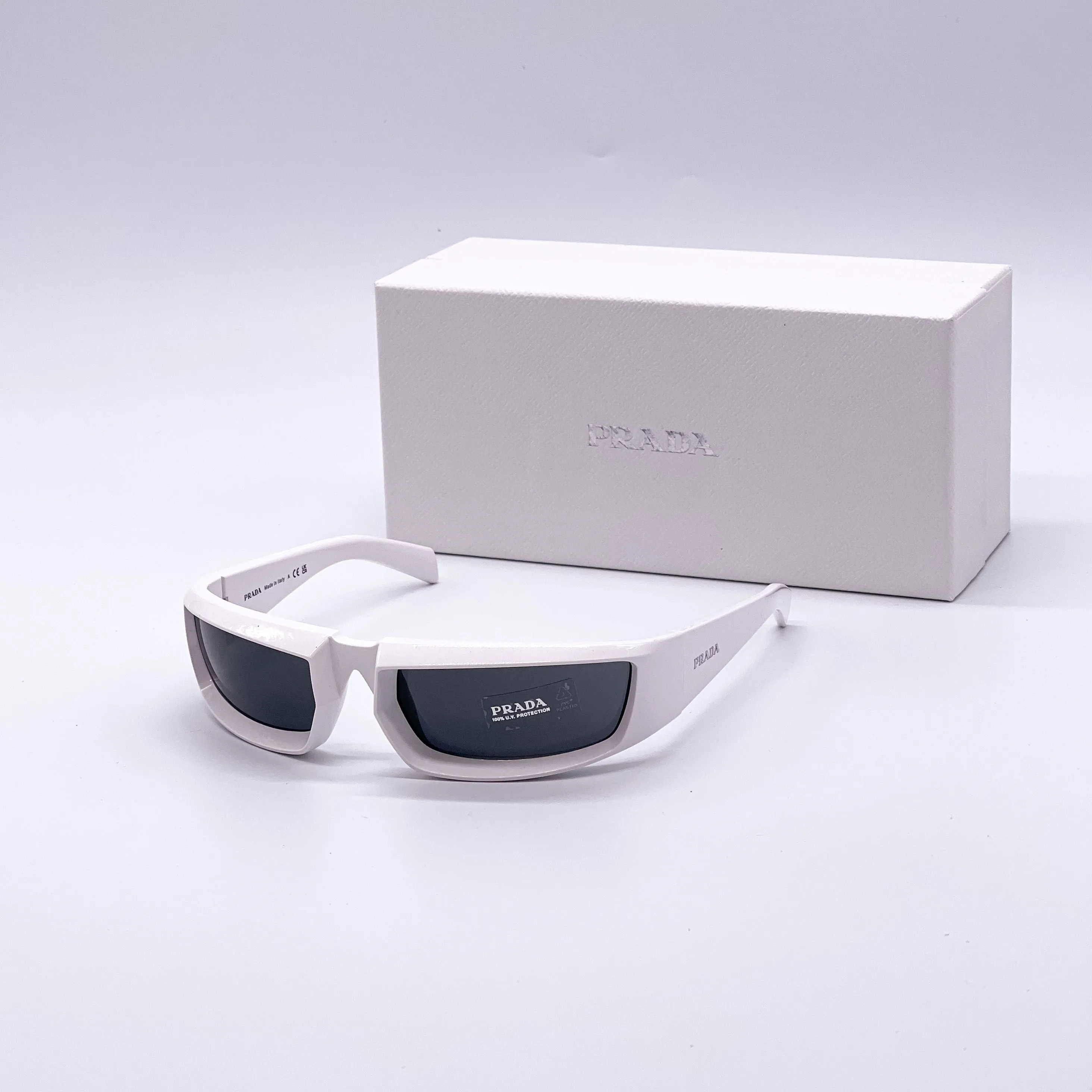 NEW PRADA PR25YS 4615S0 UNISEX SUNGLASSES PRADA SPR 25Y WHITE PR