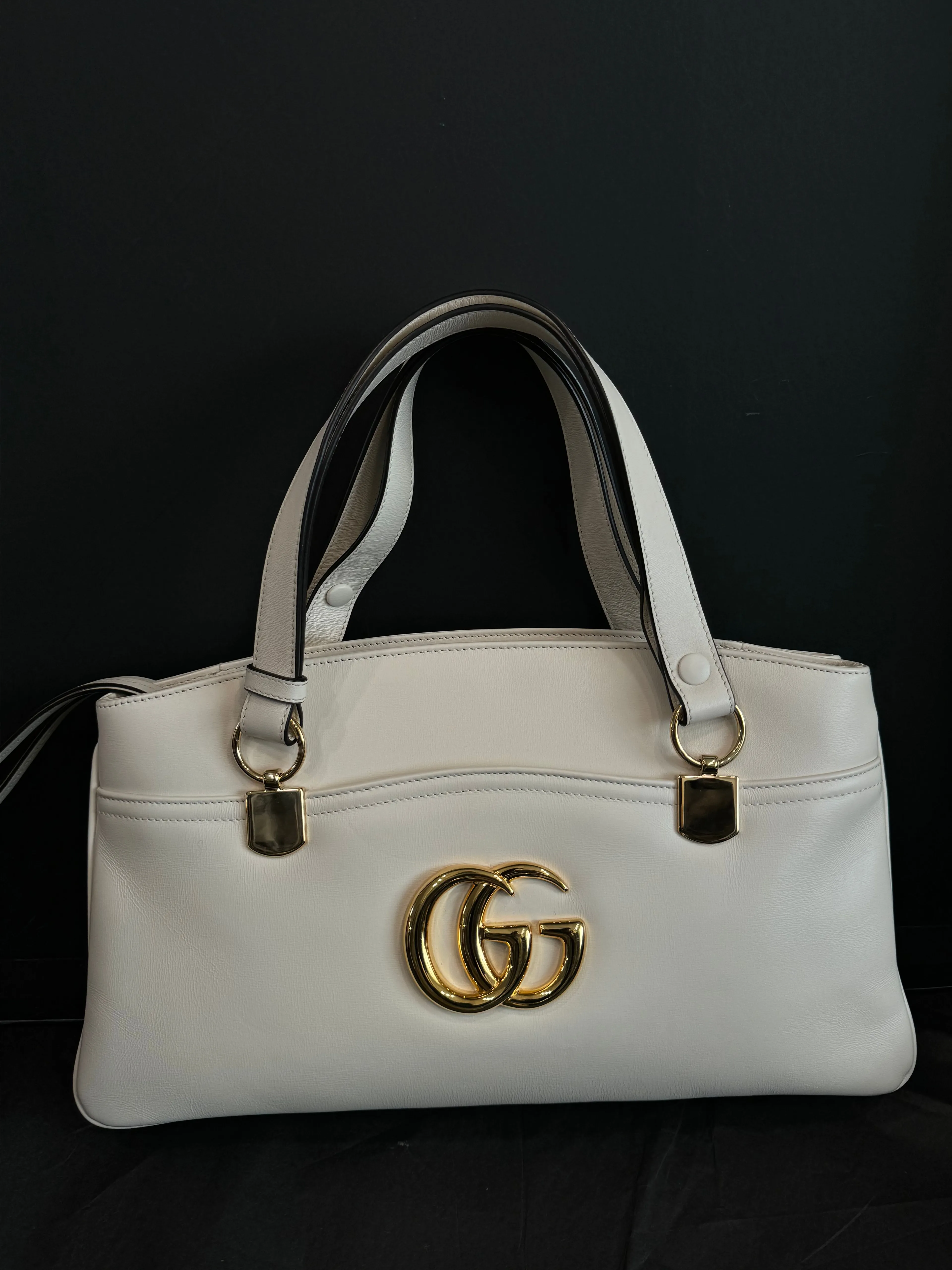 BLURRED LEATHER HANDBAG（ホワイト） Blurred leather handbag (white) 【公式通販】