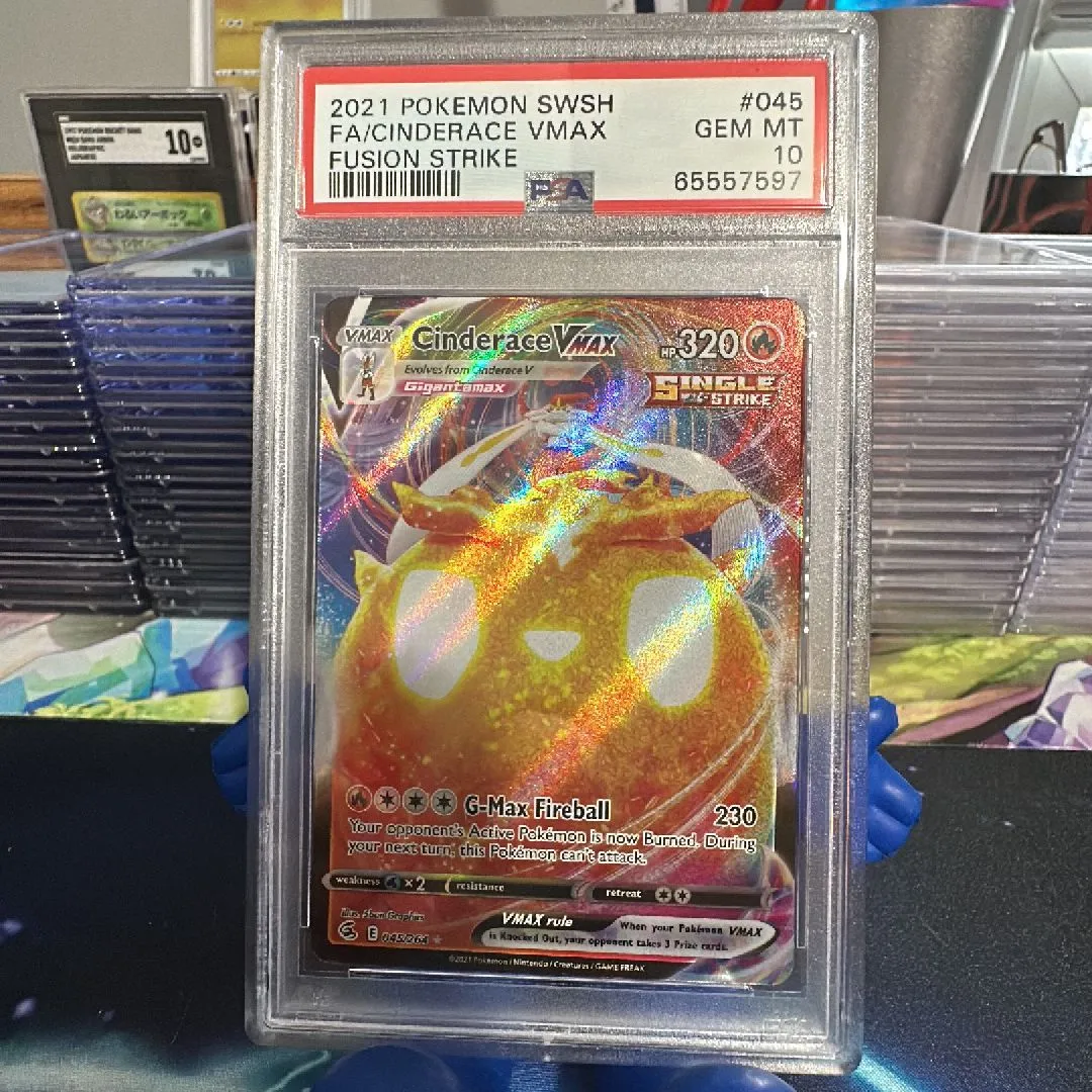 Pokemon Cinderace VMAX CGC authentic 10