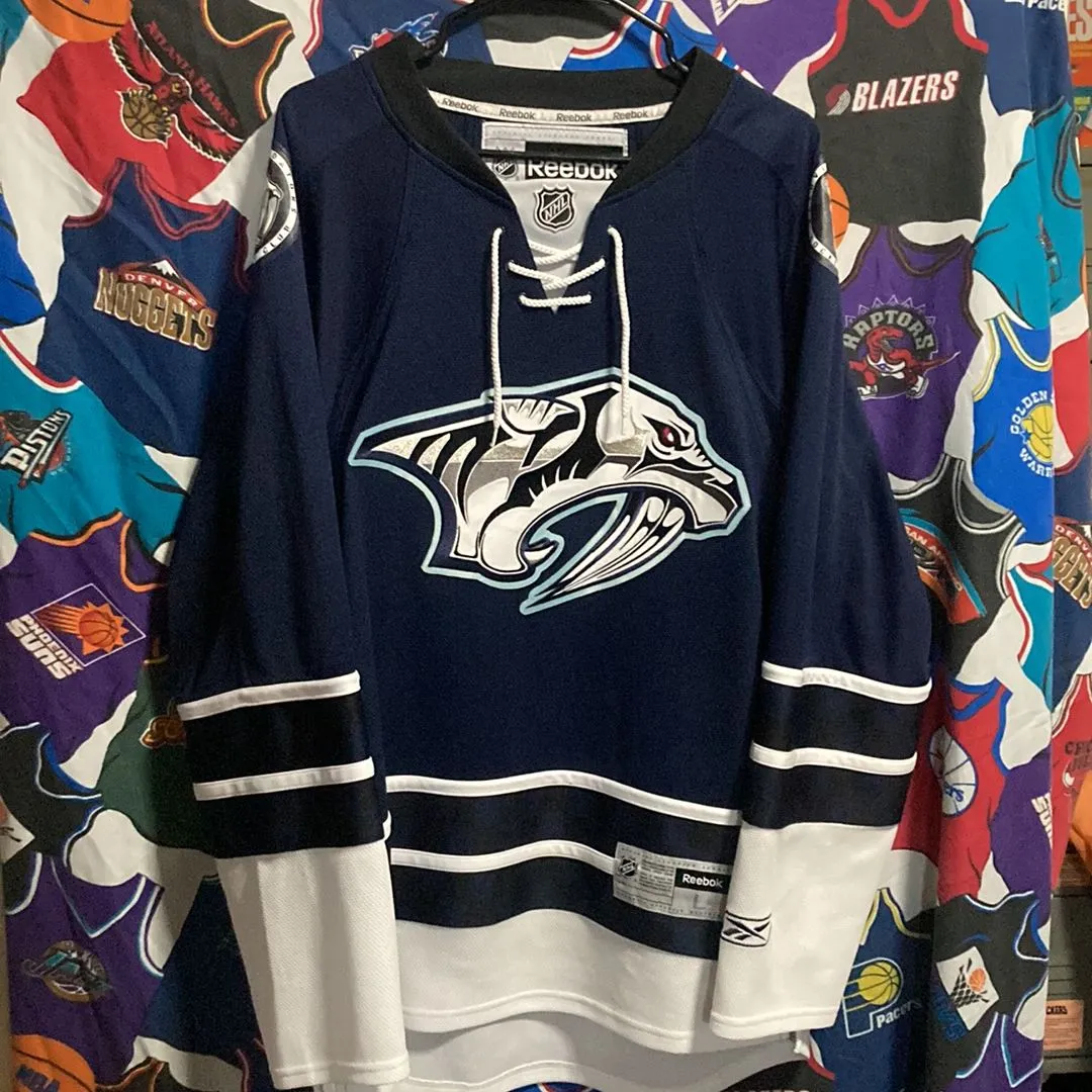 Nashville Predators Alternate Midnight Blue Jersey Large Rare Whatnot Buy Sell Go Live