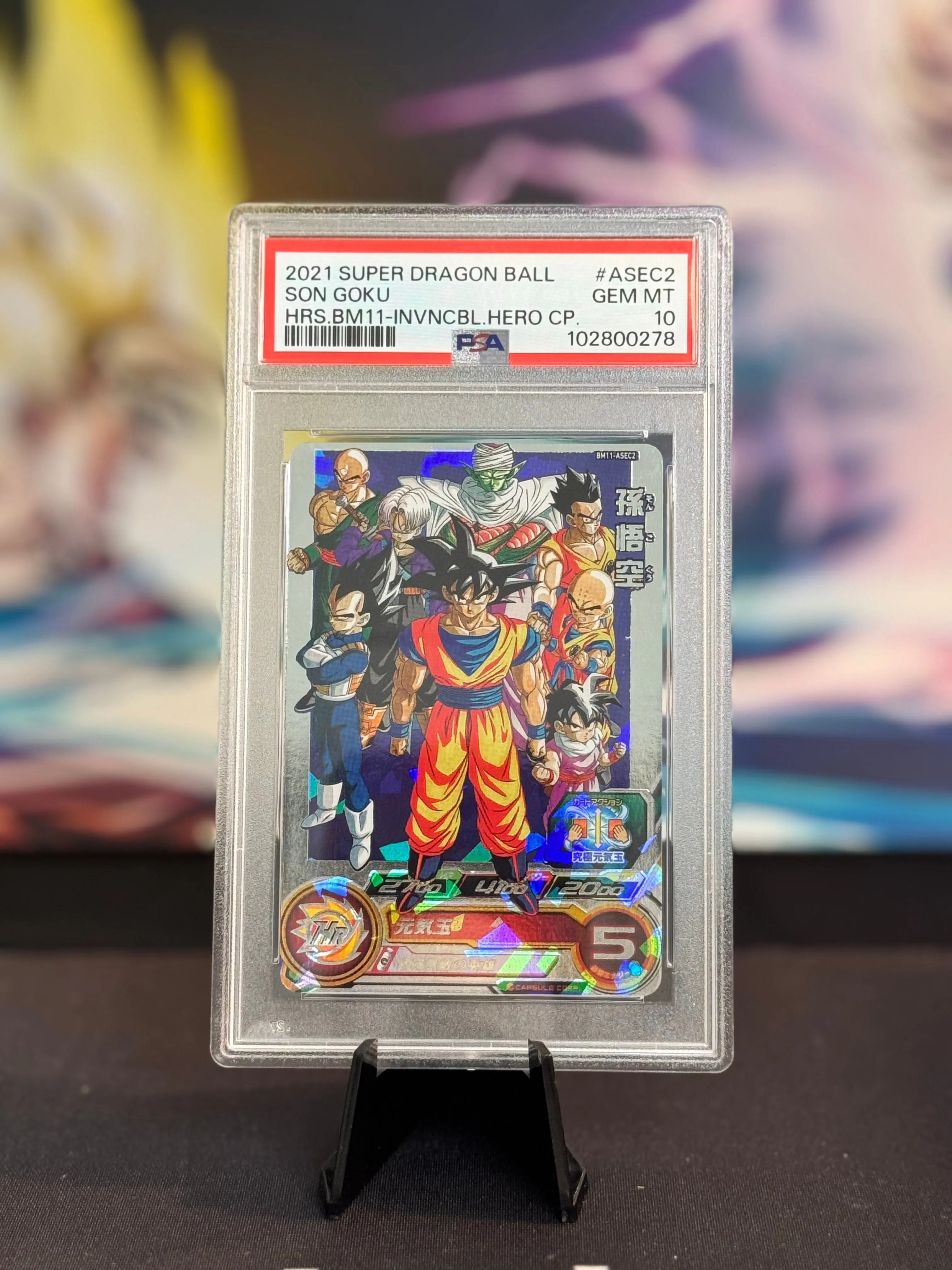 PSA 10 Goku “Invincible Hero” ASEC2 – 2021 Super Dragon Ball