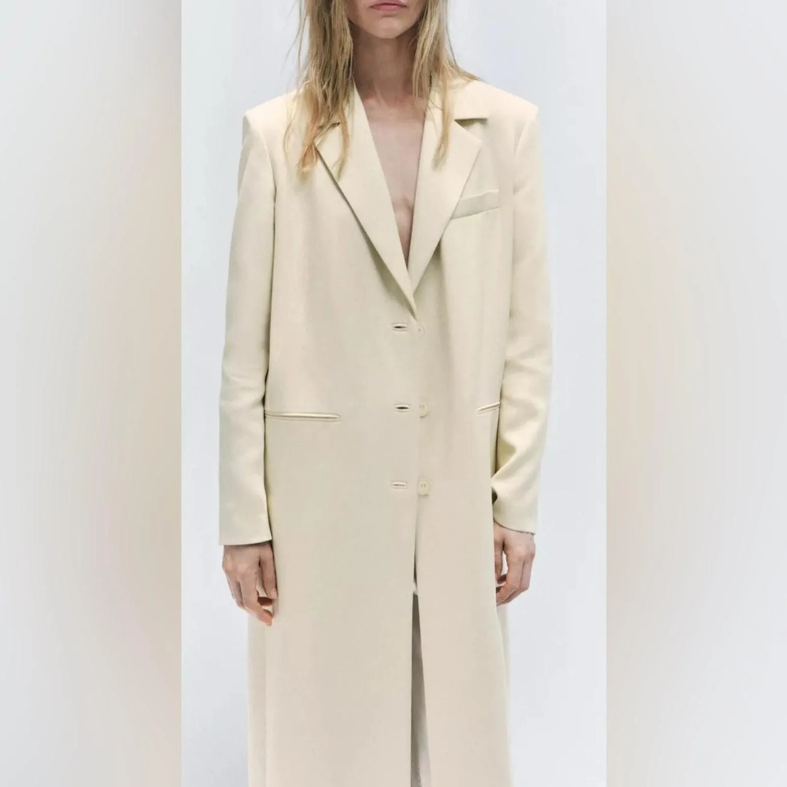 NWT- Zara- ZW Collection Limited Edition Long Frock Coat-M - new