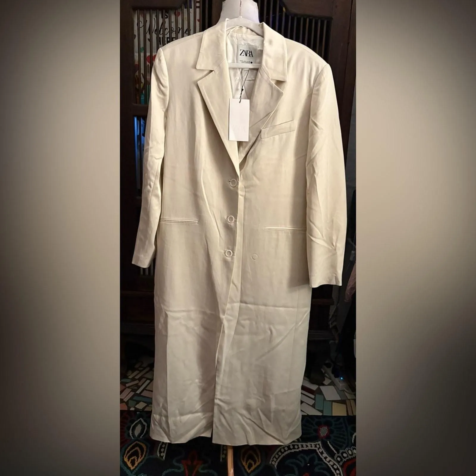 NWT- Zara- ZW Collection Limited Edition Long Frock Coat-M - new