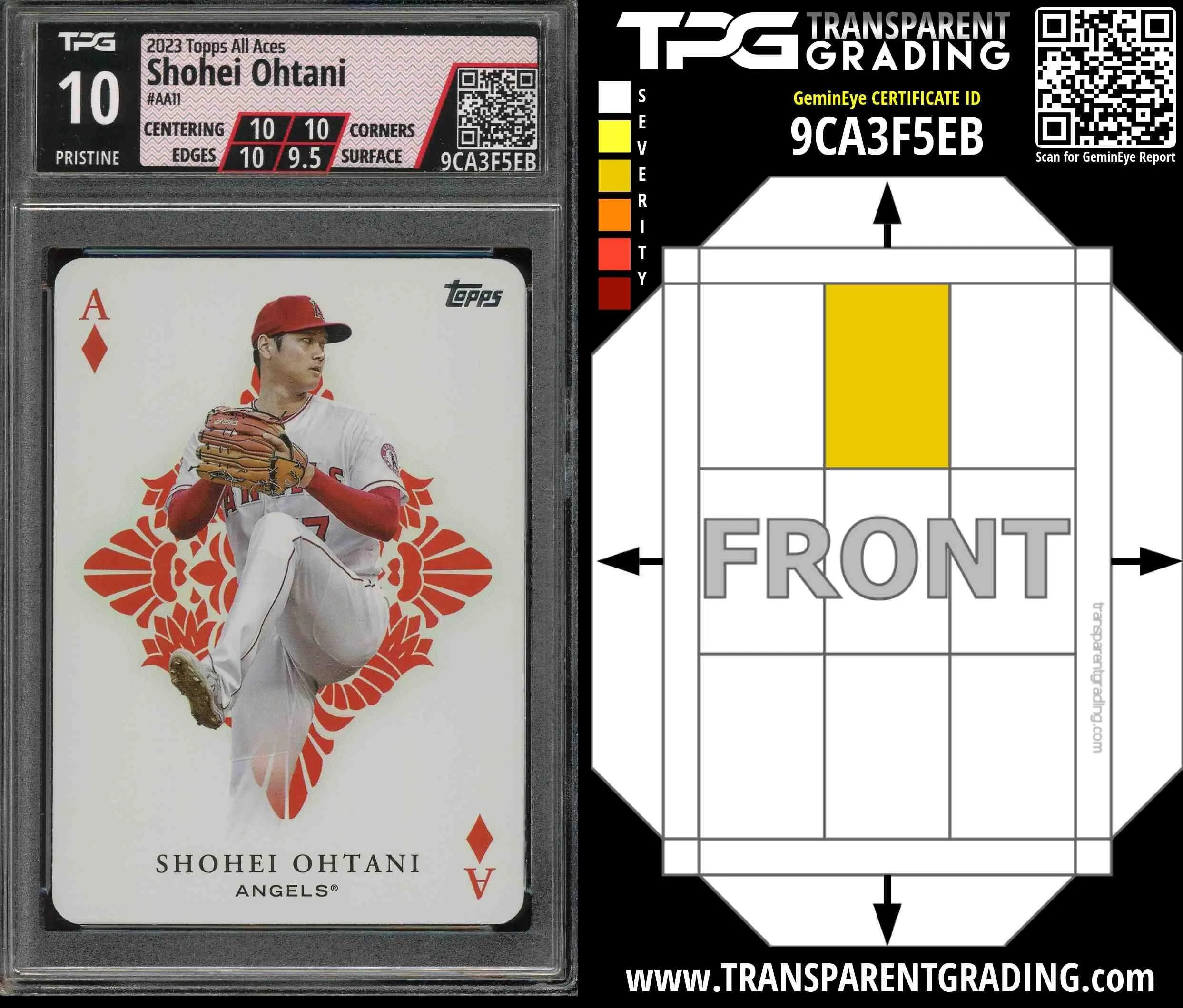 2023 Topps All Aces AA11 Shohei Ohtani TPG Graded 10 (9CA3F5EB