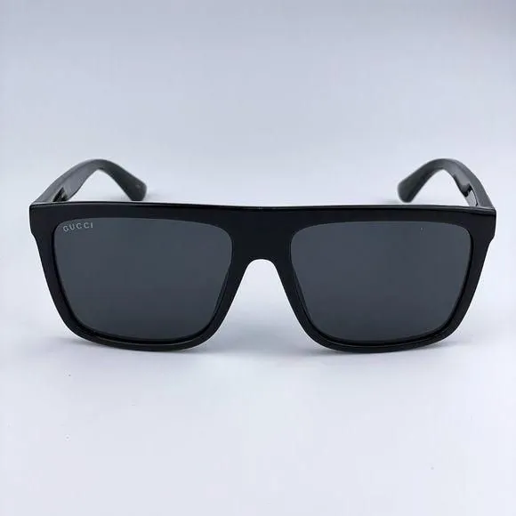 サングラス GUCCI RECTANGULAR BLACK SUNGLASSES Rectangular-frame sunglases in black injection | GUCCI® US