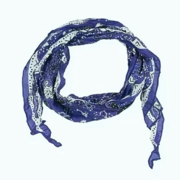 Acne 2024 royal blue and white scarf