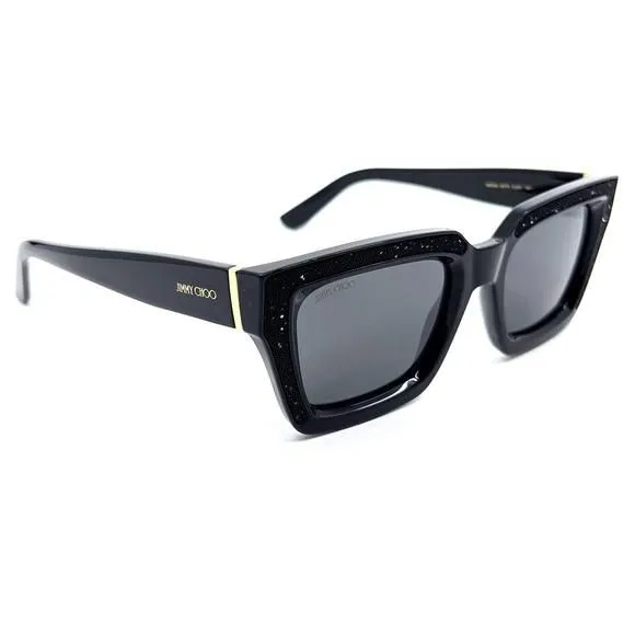 サングラス JIMMY CHOO Woman Sunglasses Black MEGS/S 807T4 Jimmy Choo Rectangular Sunglasses Megs 807T4 Black 51mm