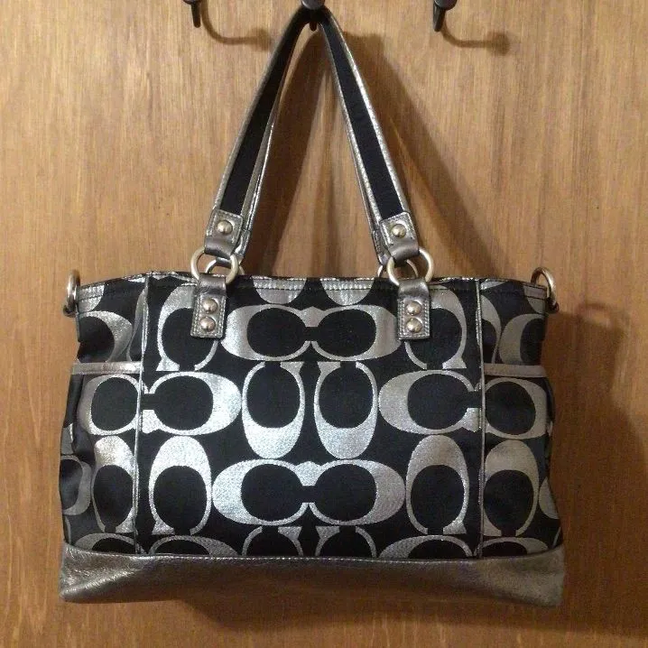 EUC Coach Poppy Signature Lurex Tote · Whatnot: Buy, Sell