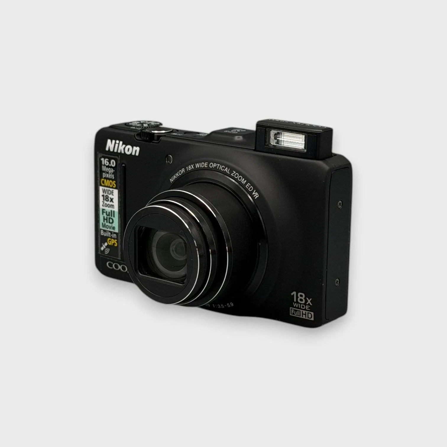Nikon Coolpix S9300 Digital Camera | 16MP | Black - used-and-fully