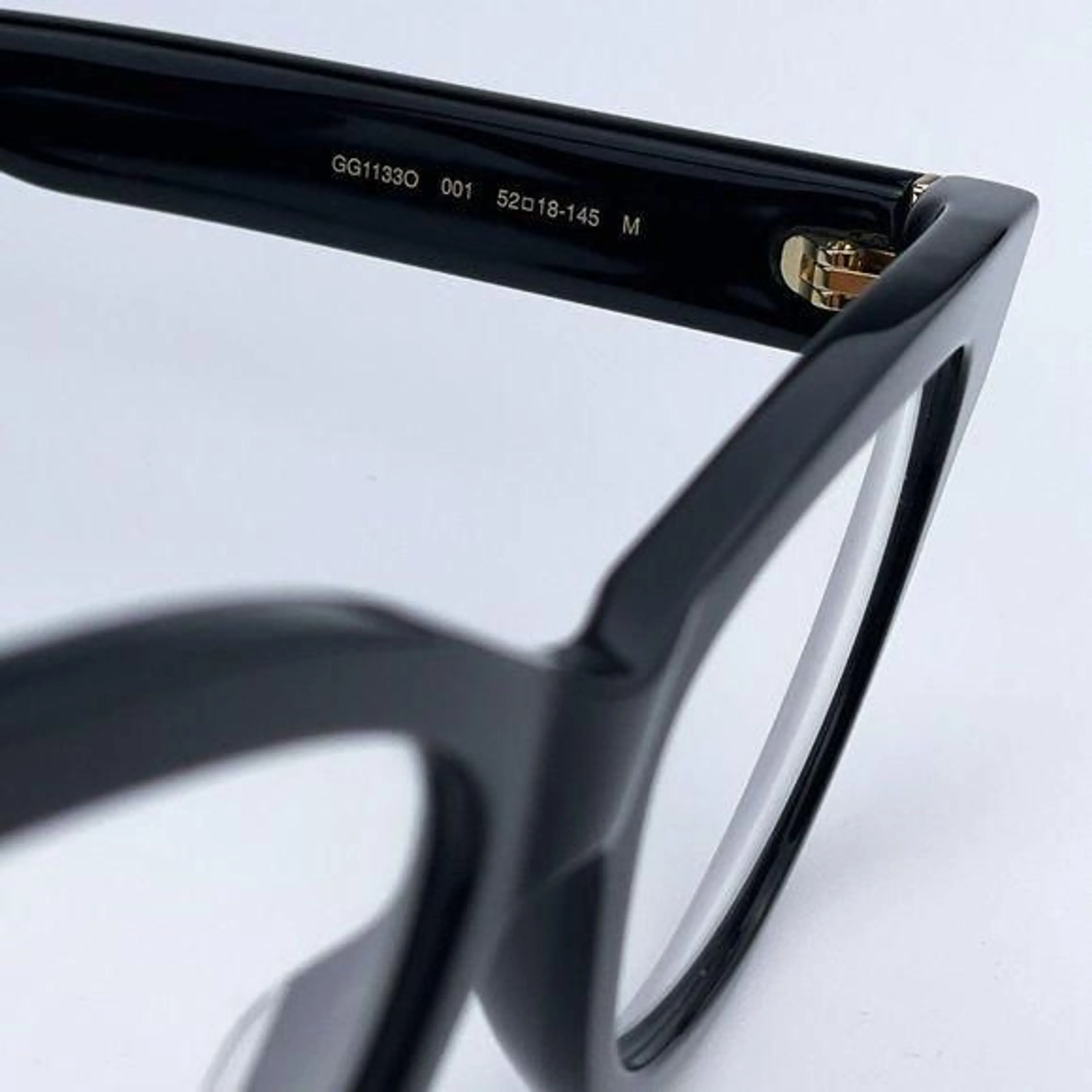 BRAND NEW GUCCI GG1133O 001 Shiny Black Cat Eye store Women Eyeglasses