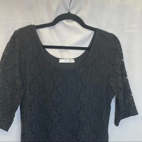 rhettのページです Gaze short sleeve black lace Bodycon dress Large · Whatnot