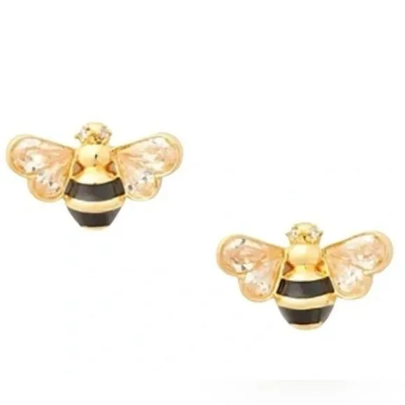 KATE SPADE All Abuzz Stone Bee Gold Stud Earrings · Whatnot