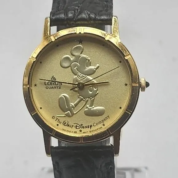 Mickey mouse watch lorus gold best sale