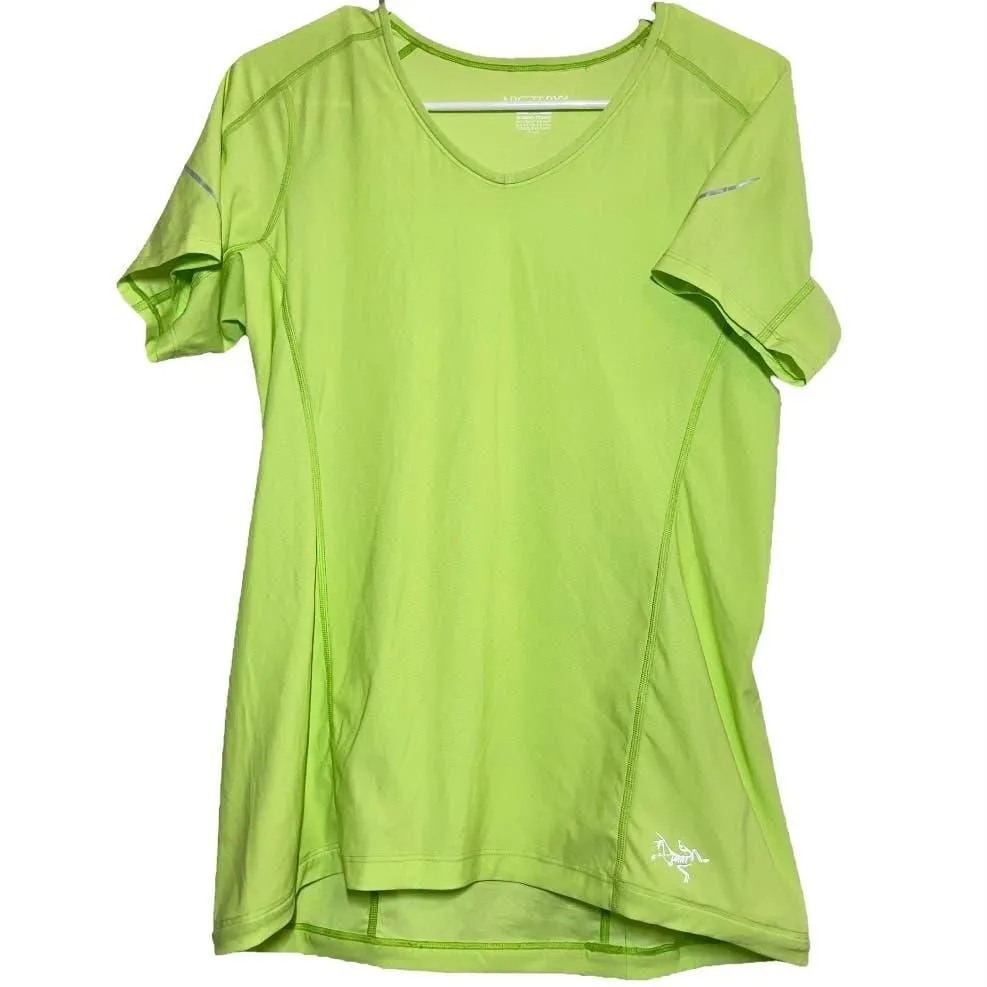 Arc'teryx Motus Crew Shirt Short Sleeve Hi-Lo UPF hot 25 Annabelle Green Large