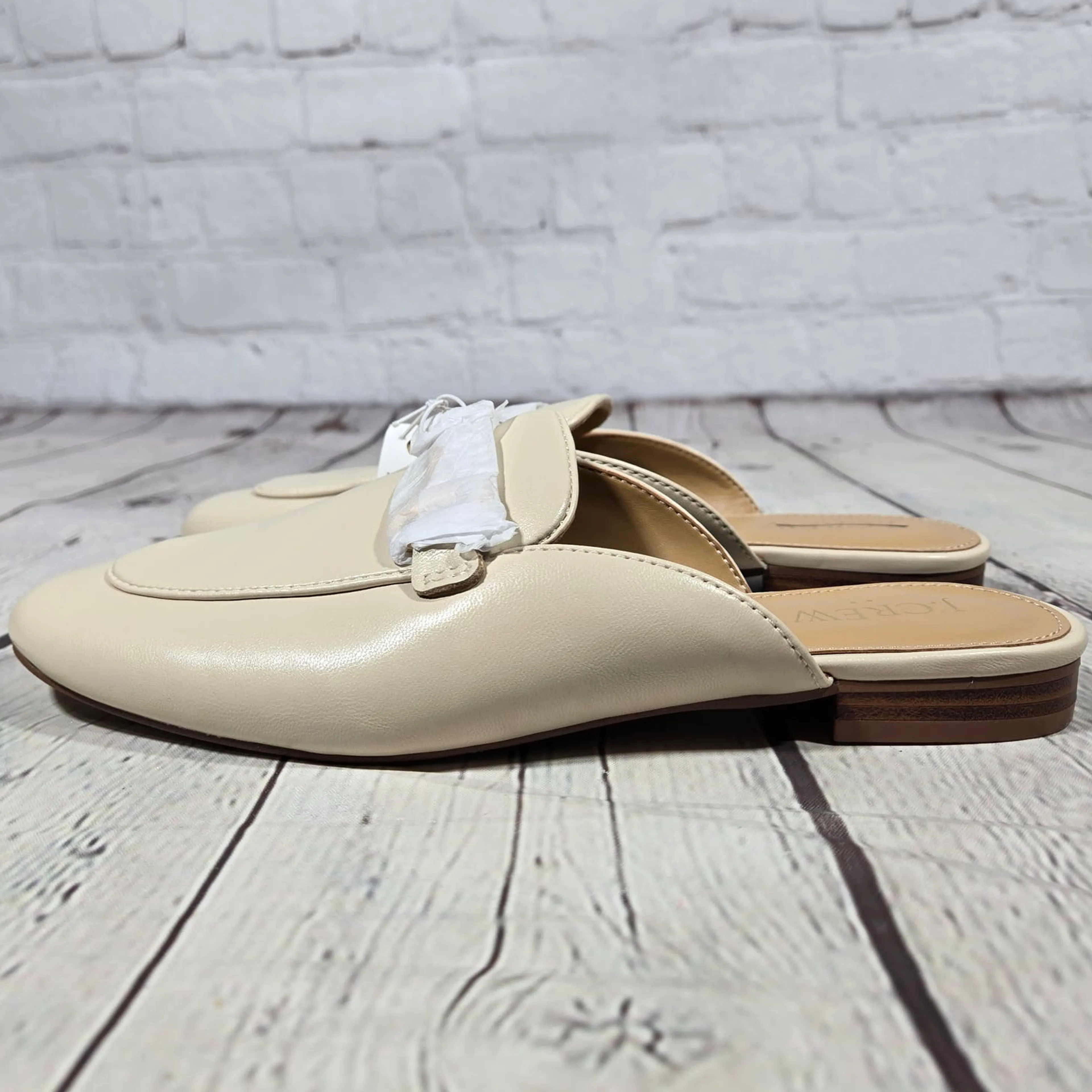 J. Crew Factory Bit loafer mules in Natural 5 M NWT · Whatnot: Buy 