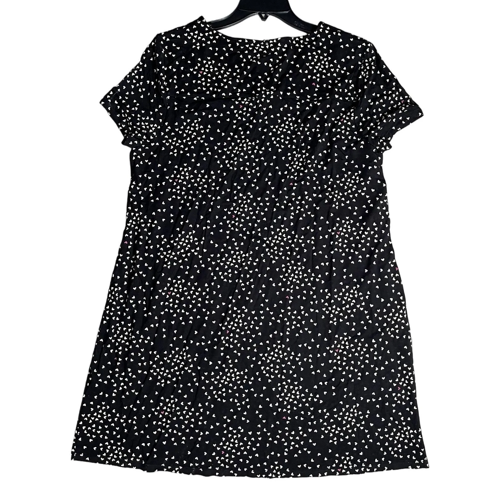 Soma Cool Nights Short Sleeve Sleep Night Shirt PJ Gown Heartbreaker