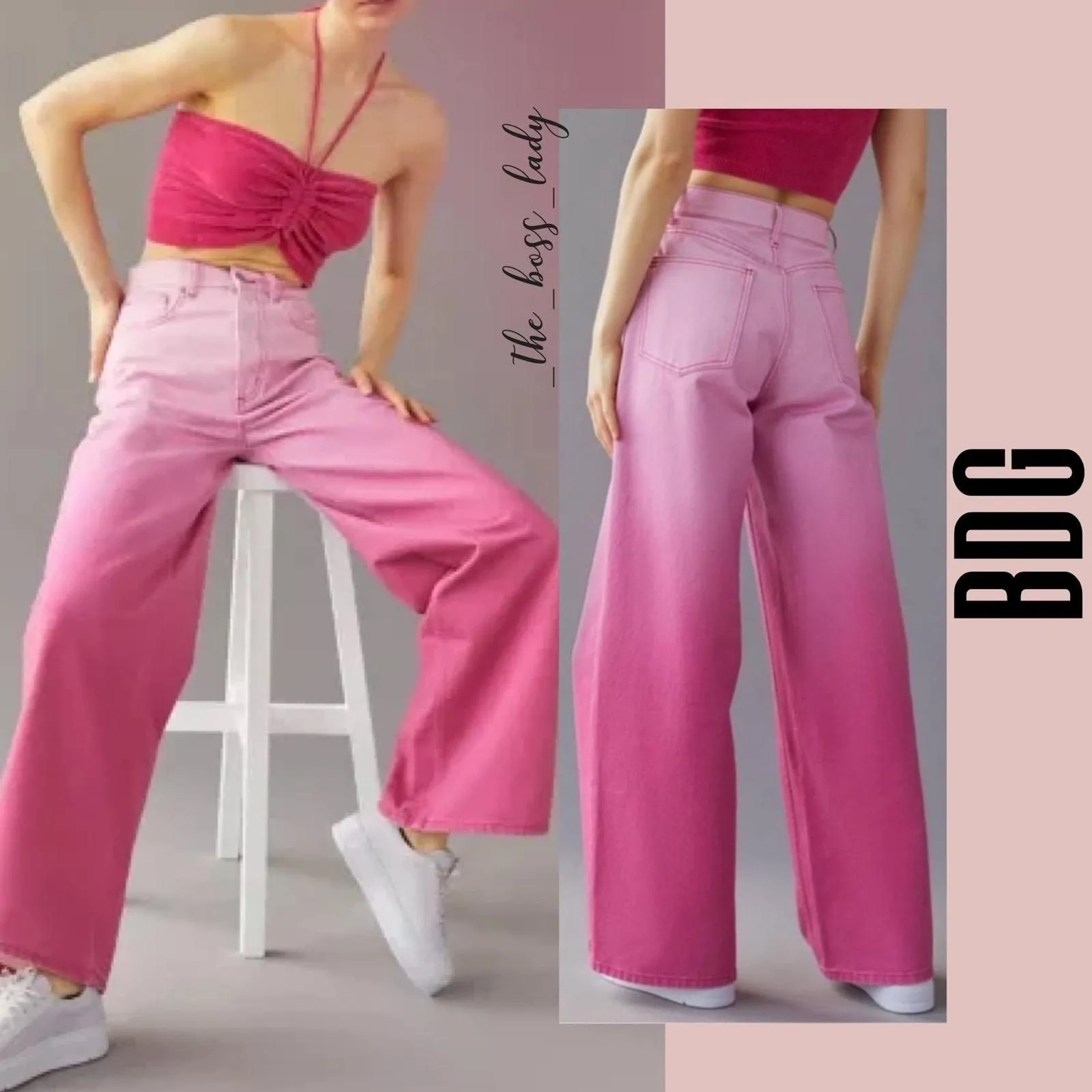 Urban outfitters pink shops ombré jeans