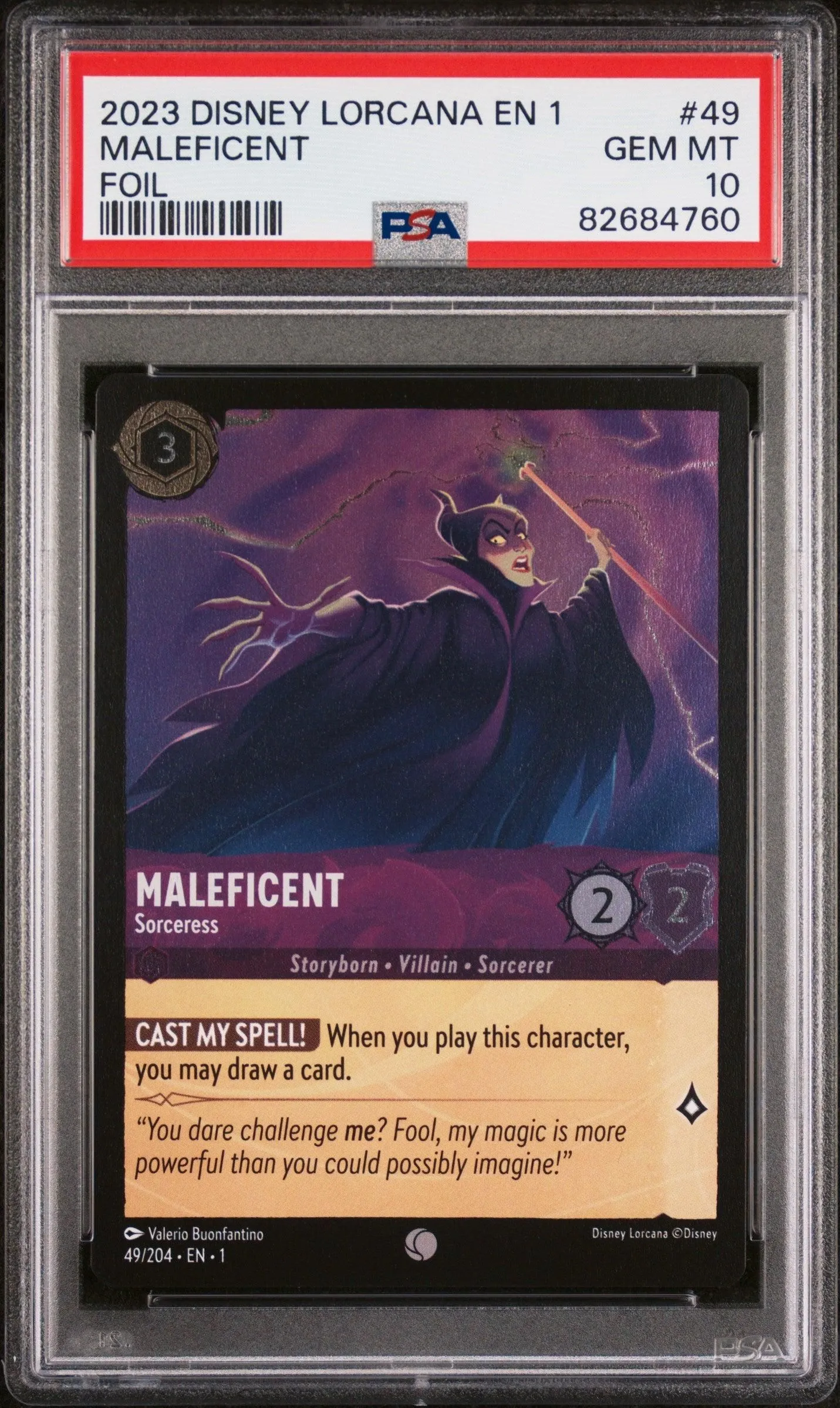 2023 Disney Lorcana The First Chapter Maleficent Sorceress Foil 49