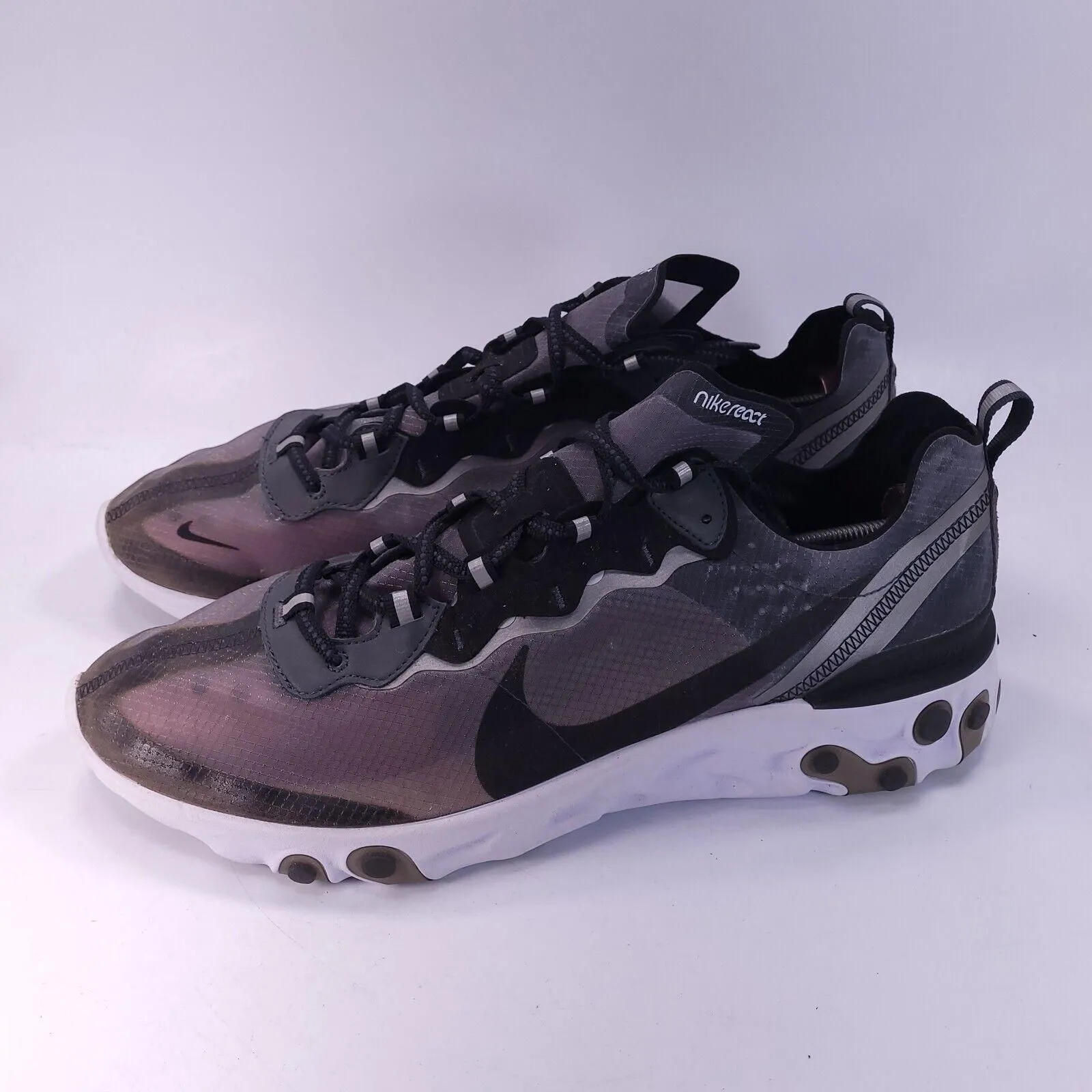 Nike React Element 87 Athletic Lace Up Shoe Mens Size 15 AQ1090 001 Black White Whatnot Kaufen verkaufen und auf Sendung gehen