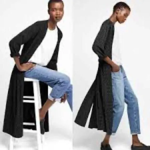 NWT Eileen Fisher Petite Morse Code Maxi Kimono Duster Robe Cardigan Size PP PS Whatnot Buy Sell Go Live