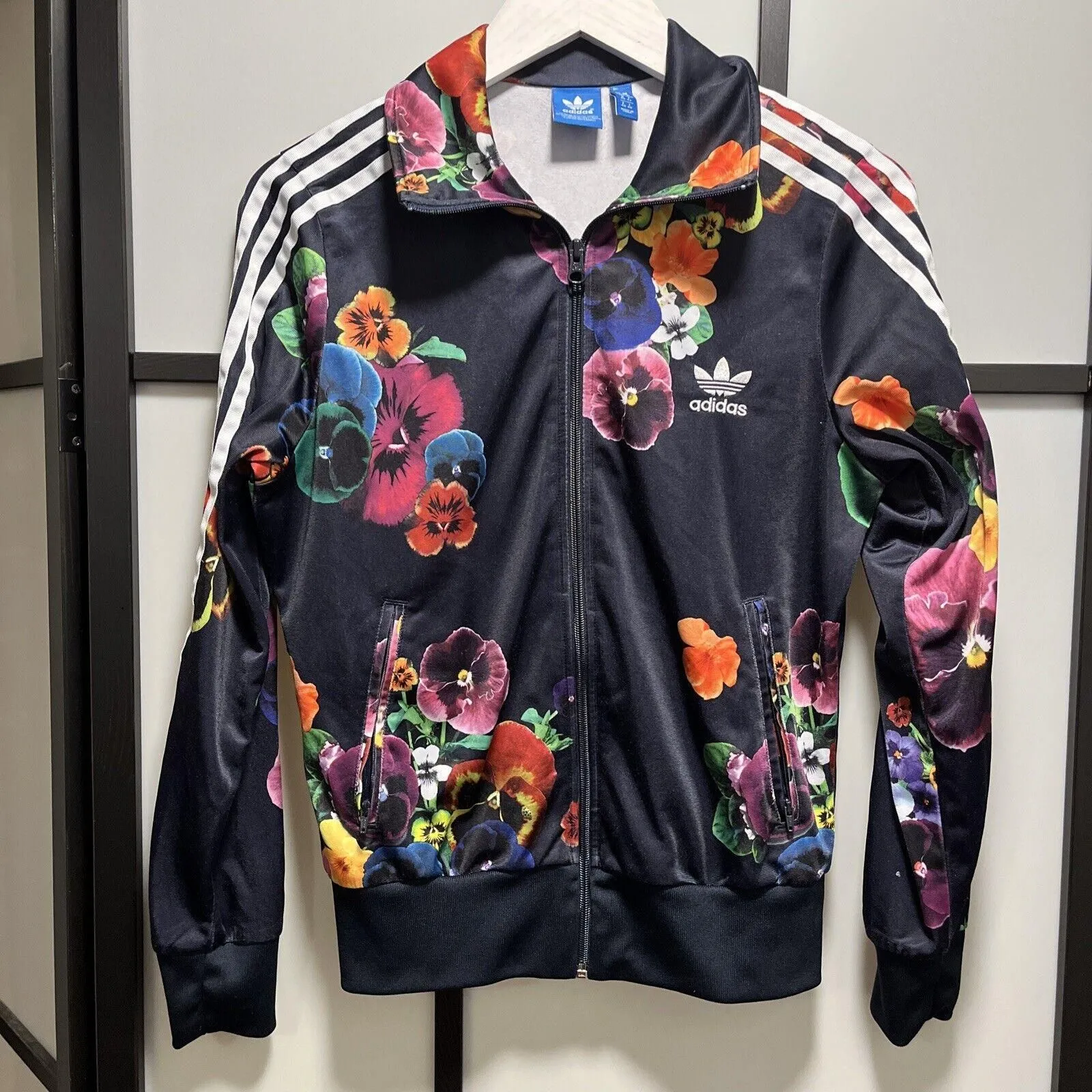 Adidas originals firebird rose flower print track top jacket womens online