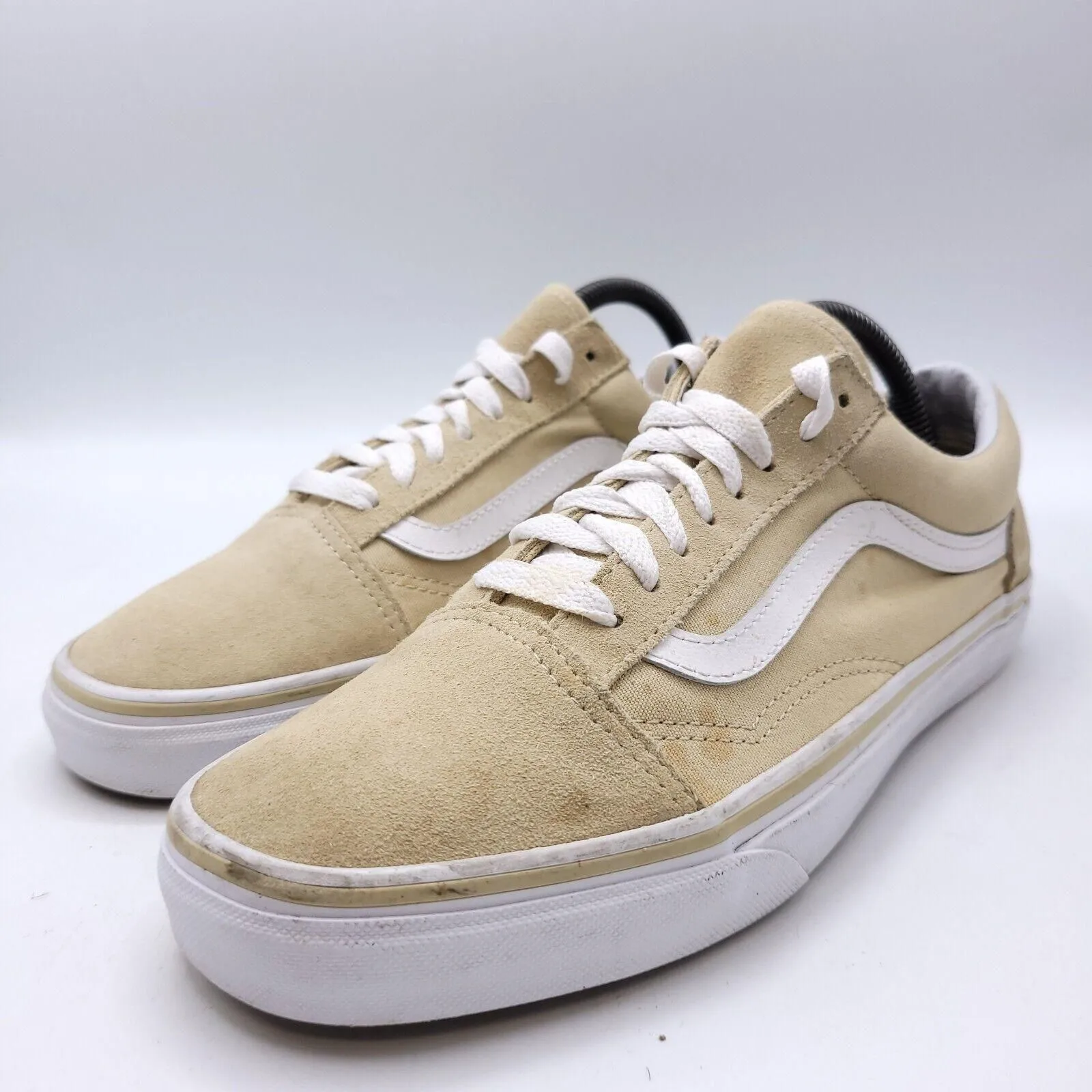 Vans Off the Wall Old Skool Athletic Shoe Womens Size 9.5 751505 Beige White Whatnot Buy Sell Go Live
