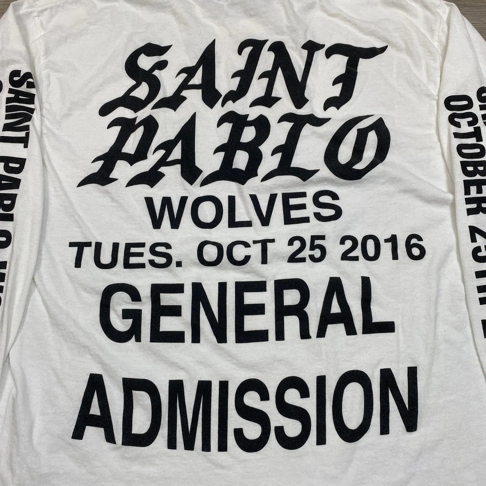 Yeezy Saint Pablo Tour 2016 on sale Long Sleeve Shirt Large