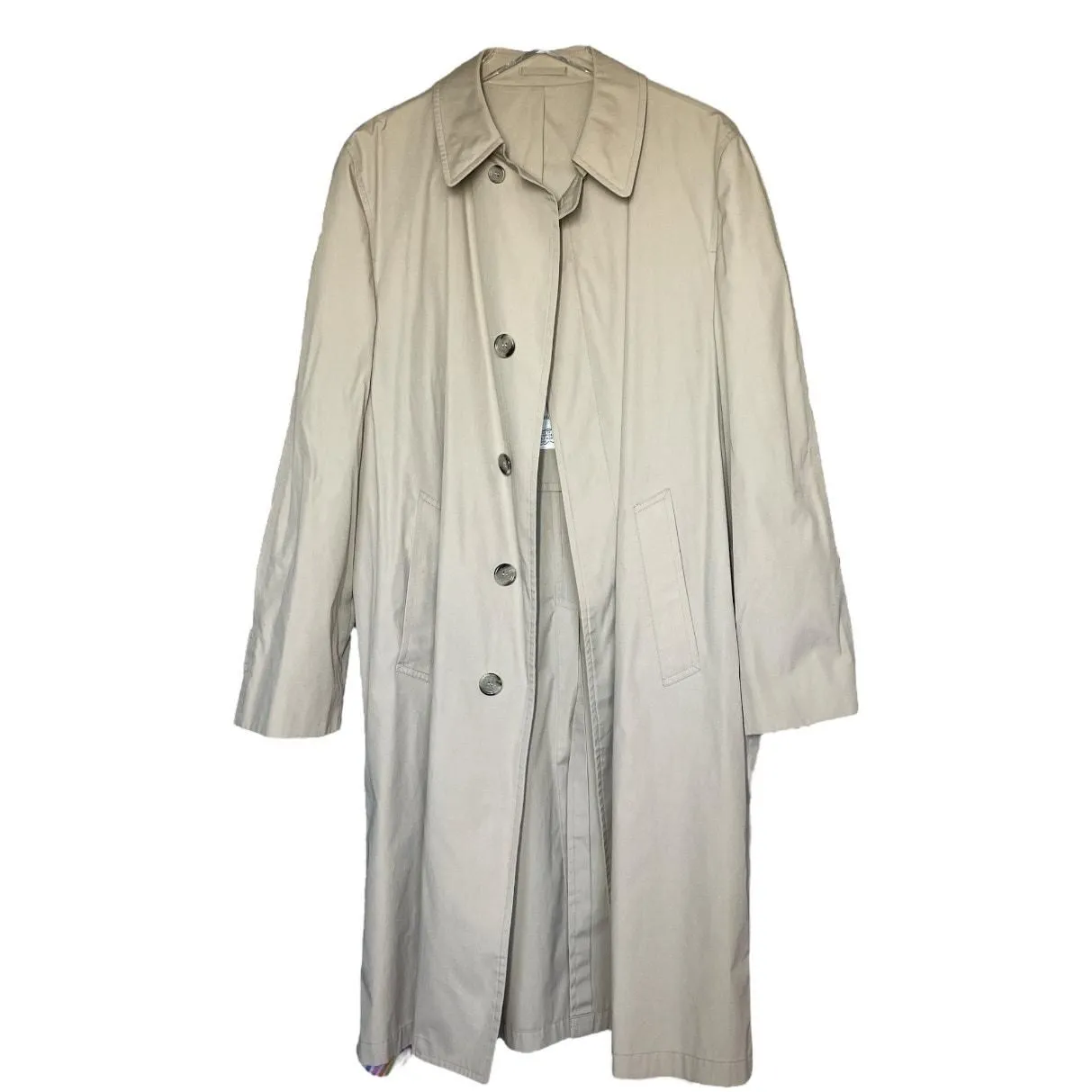 Vintage 60 s London Fog by Greenwood Khaki Rain Trench Coat Size 44 Long Whatnot Buy Sell Go Live