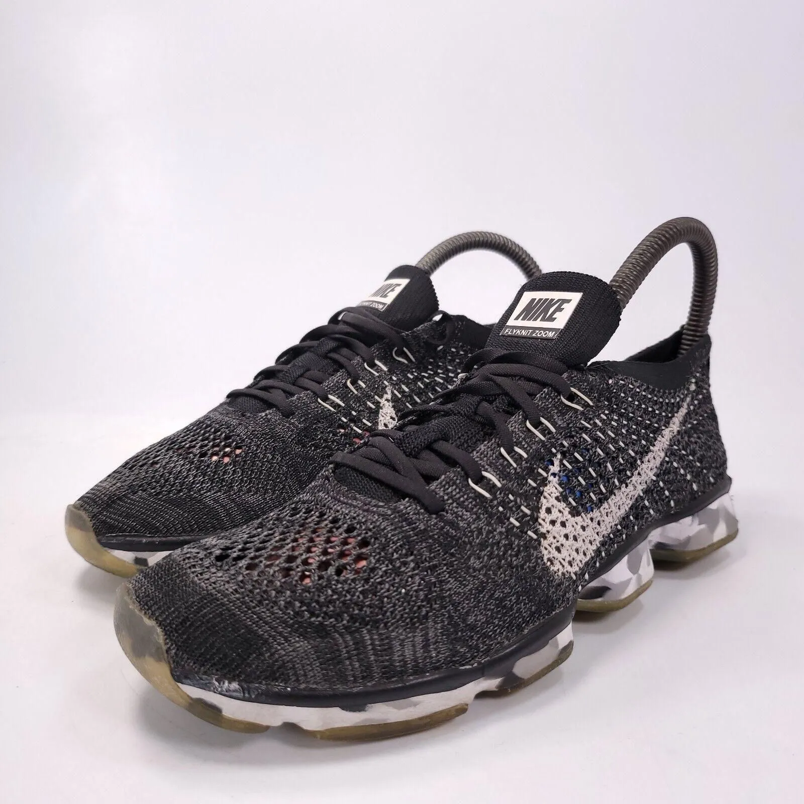 Nike Flyknit Zoom Athletic Running Shoe Womens Size 6.5 698616 004 Black White Whatnot Buy Sell Go Live