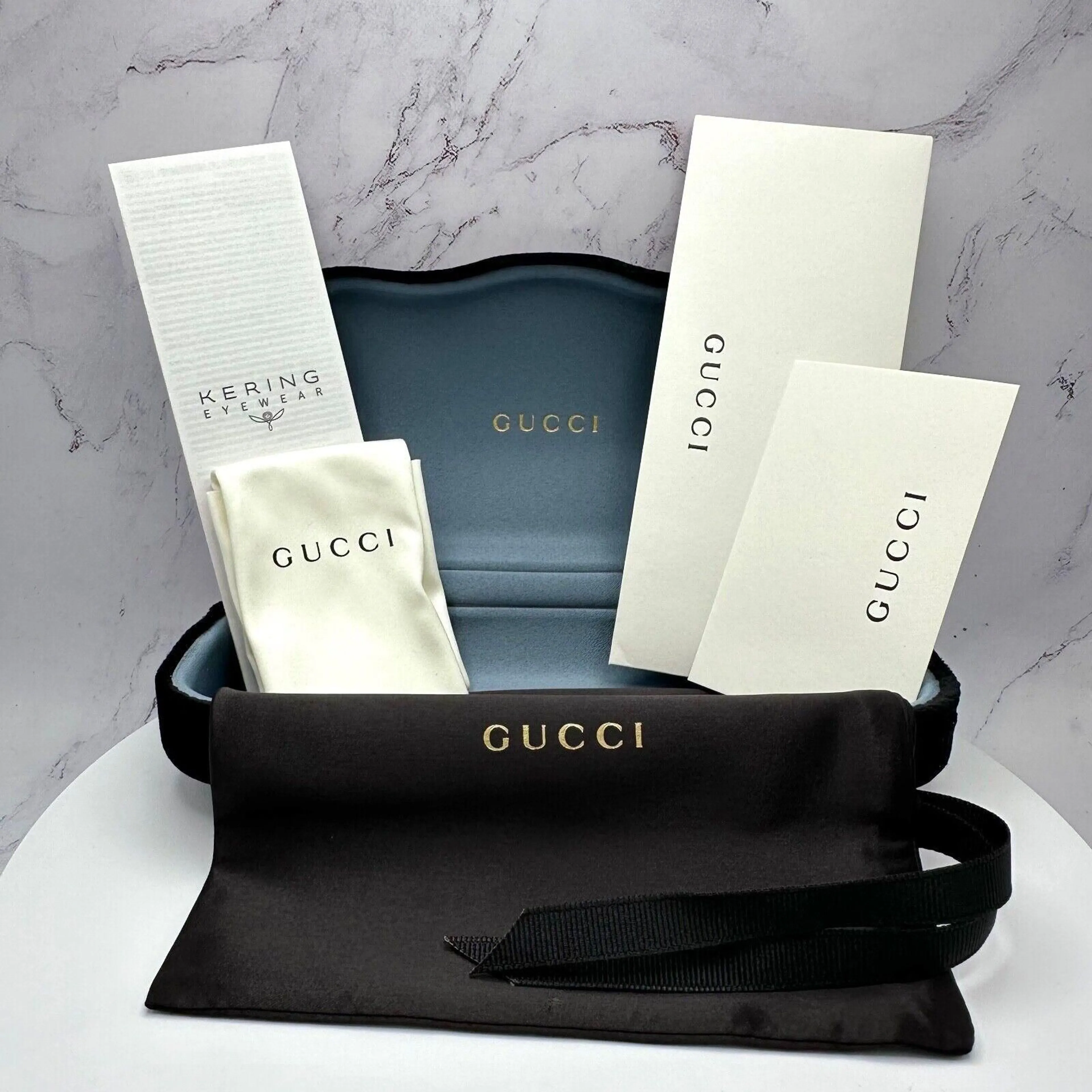 GUCCI Sunglasses Black 3D GG Logo Wrap Round Triple Black 53-21-140mm  Authentic · Whatnot: Buy, Sell & Go Live