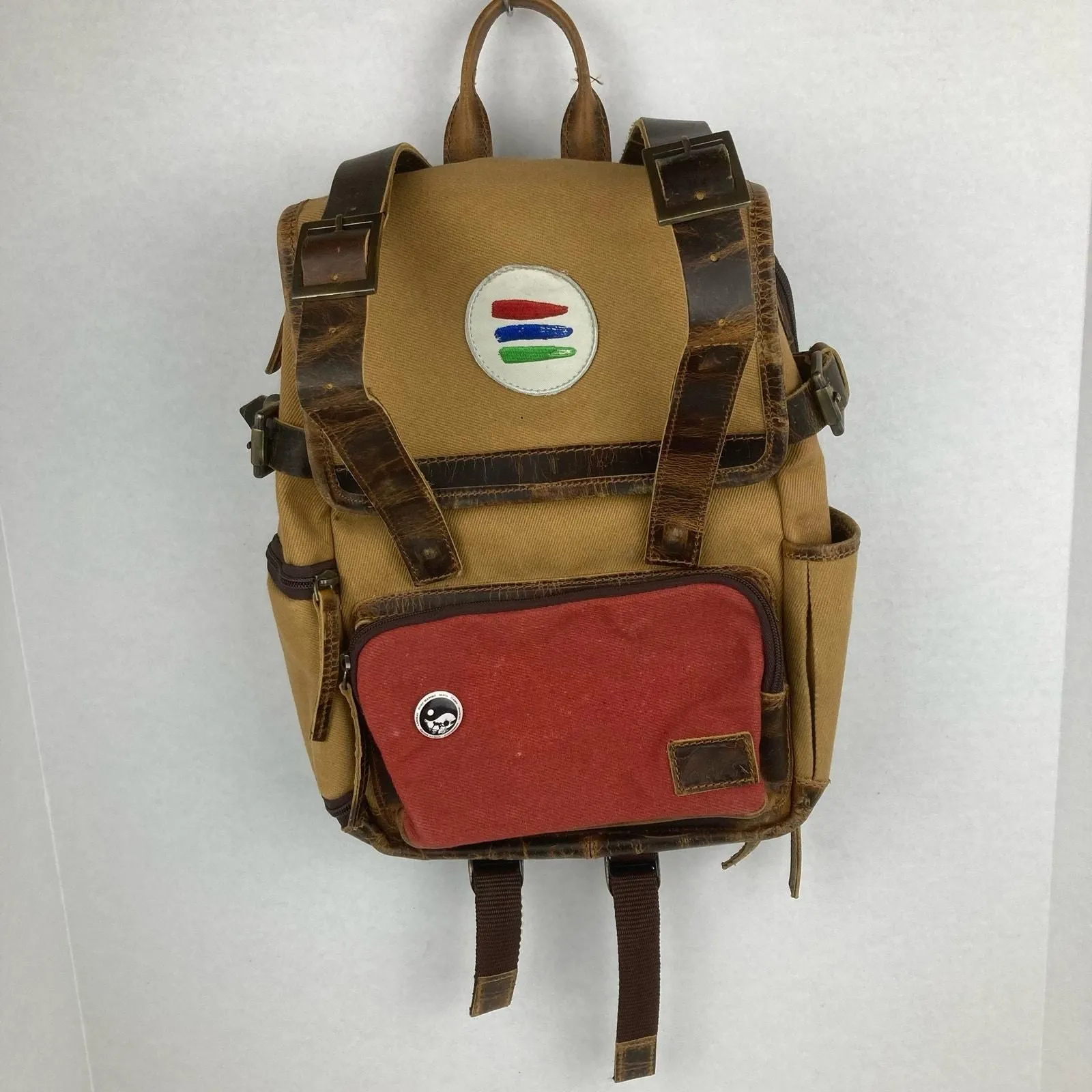 Kodiak Leather Co The Bucket List Backpack Mini Tan Red Hike Laptop Camping Bag Whatnot Buy Sell Go Live