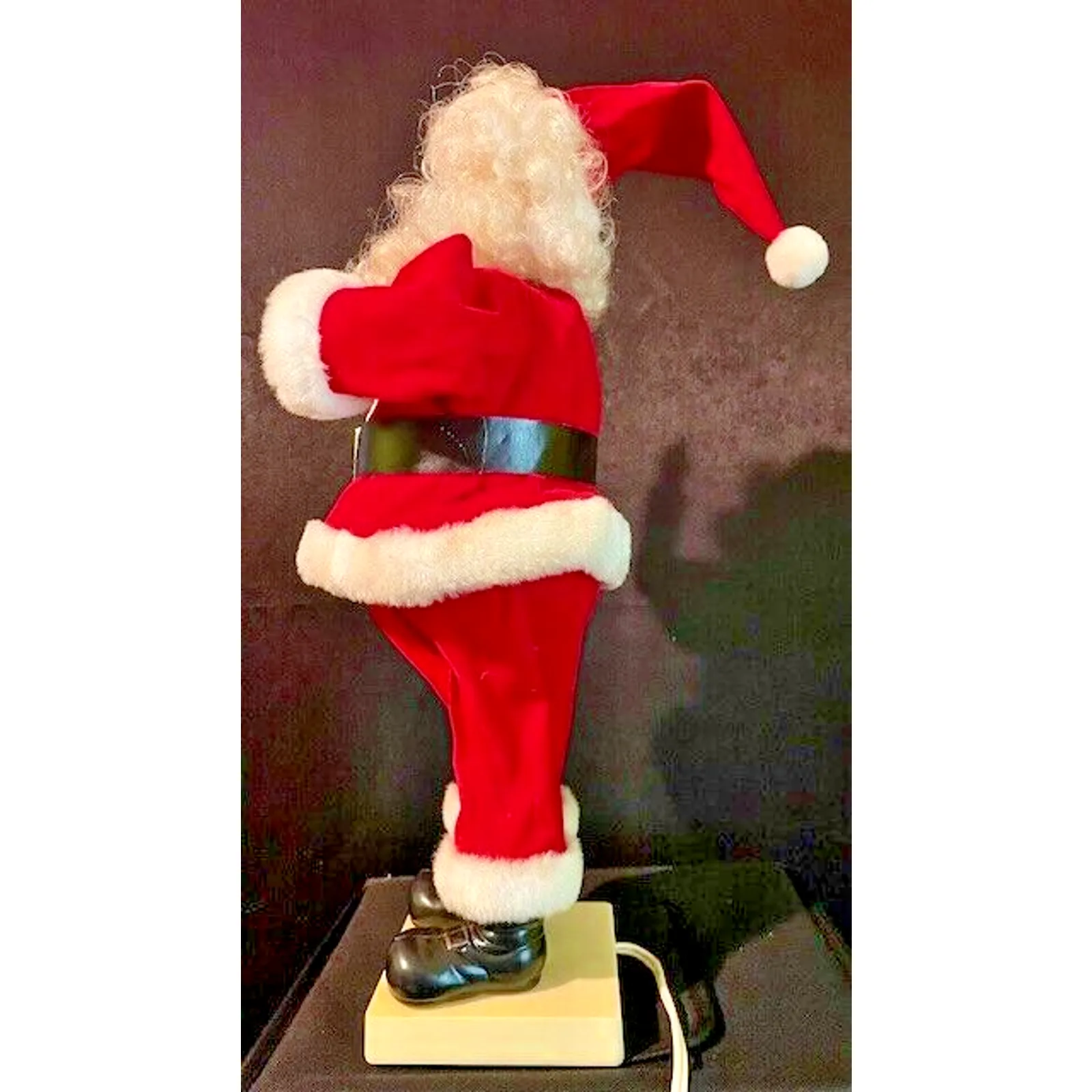 置物 Telco Santa the Baker Motion-Estes 1996 VTG Telco Santa Wrinkle Free Animated Ironing Santa Motion