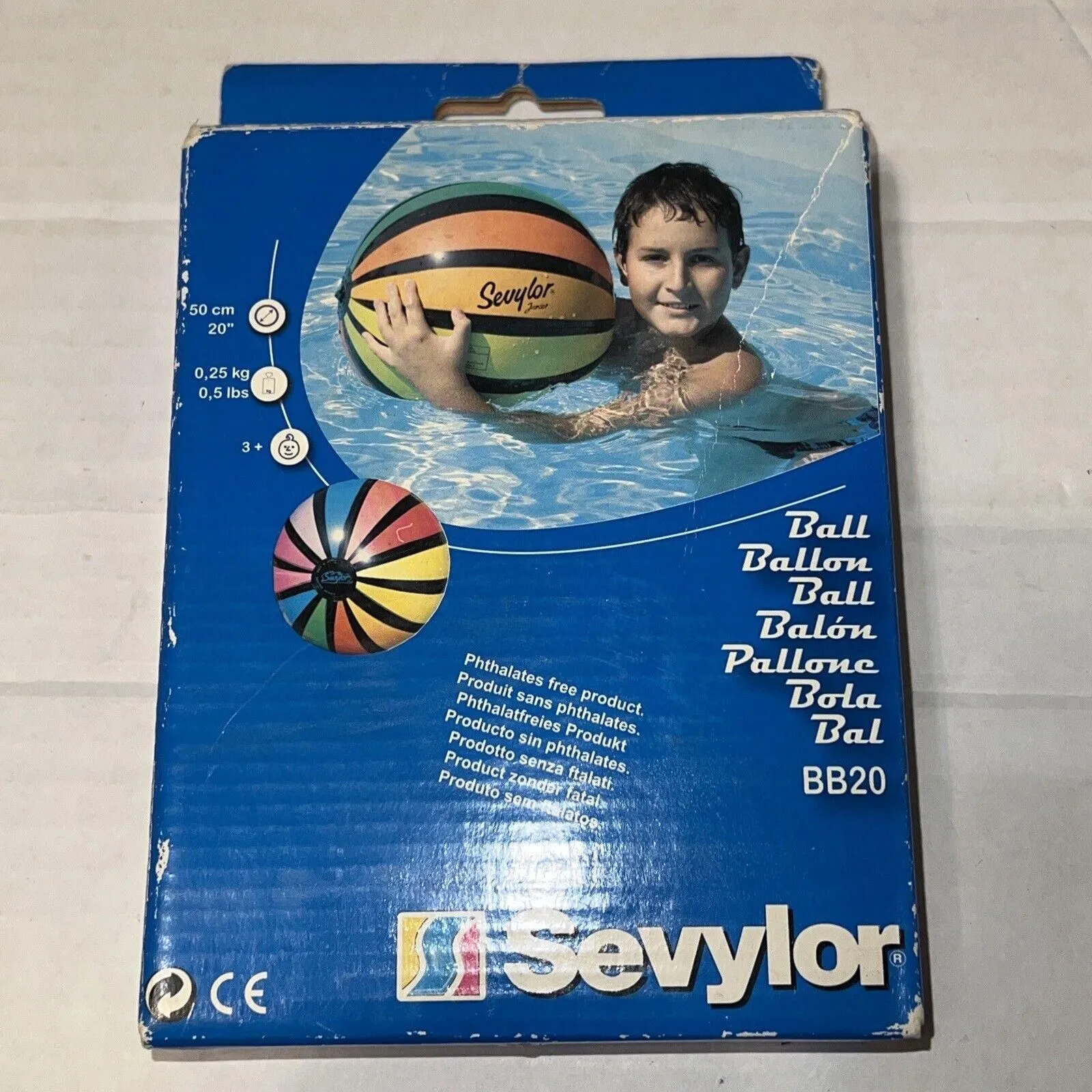Vintage Retro Sevylor 20 Inch Multi Color Striped Pool Summer One Beach Ball Whatnot Buy Sell Go Live