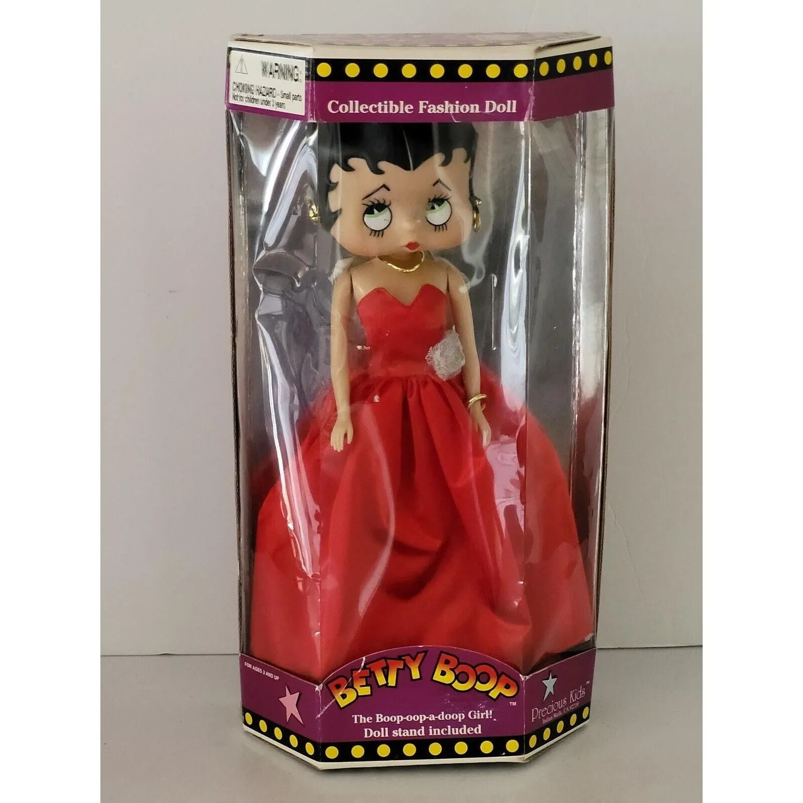 Vintage In Box 1998 BETTY BOOP Collectible Fashion Doll Precious Kids W Stand Whatnot Buy Sell Go Live