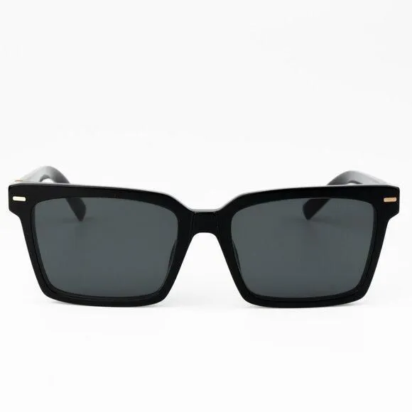 NEW Miu Miu MU13ZS 16K5S0 Black Dark Grey Rectangle Unisex
