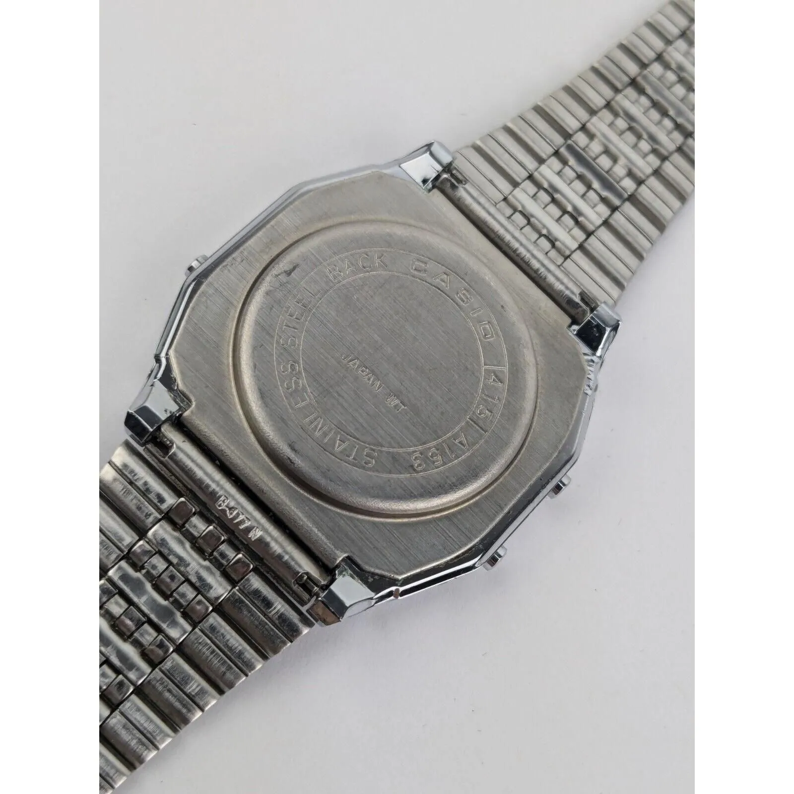 Vtg Early 80s CASIO A153 (415) Men's 34mm Digital Watch Black Face