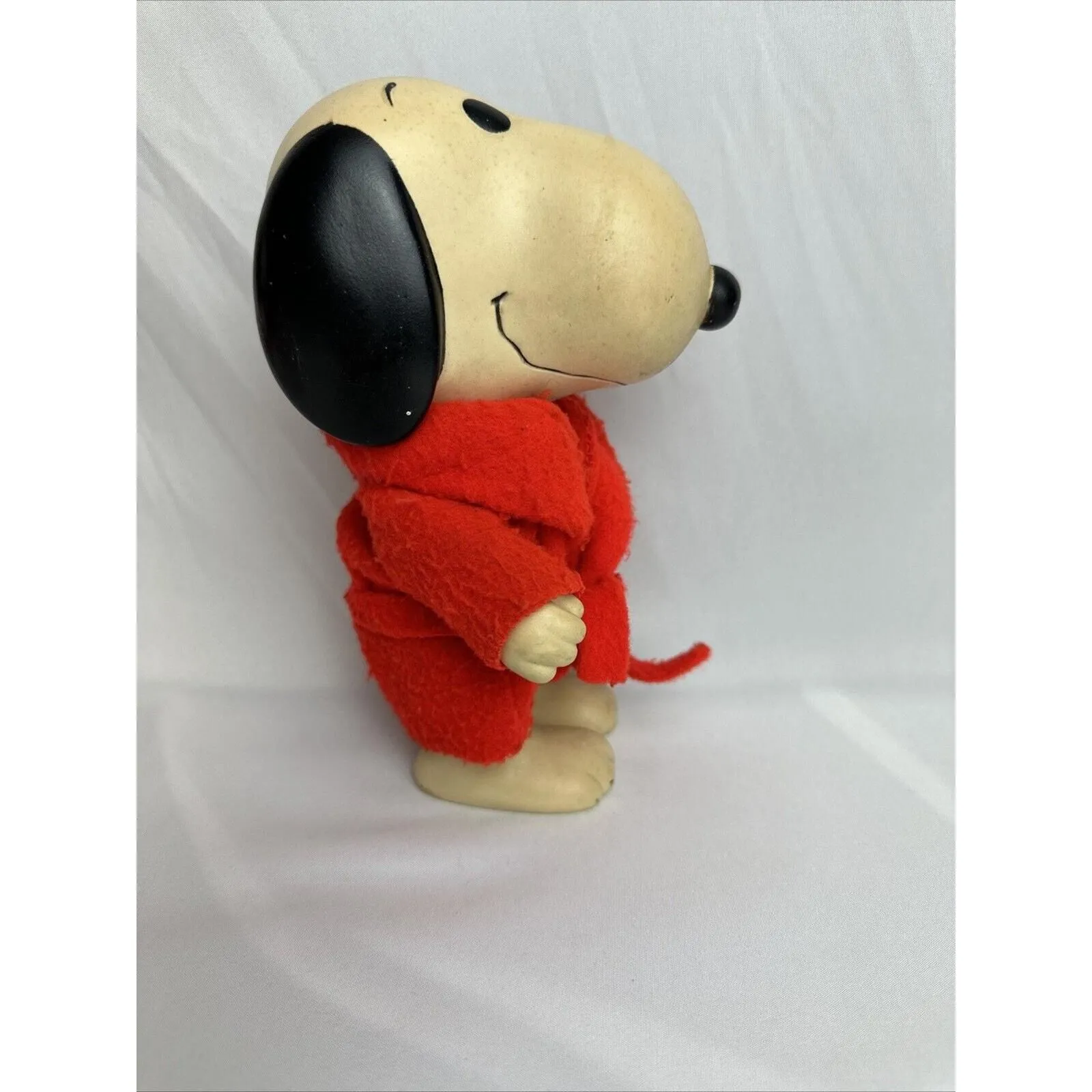 スヌーピー フィギュア☆バスローブ1966VINTAGE Vintage Snoopy Red Robe Rubber Doll 1958 1966 Peanuts Bath Toy