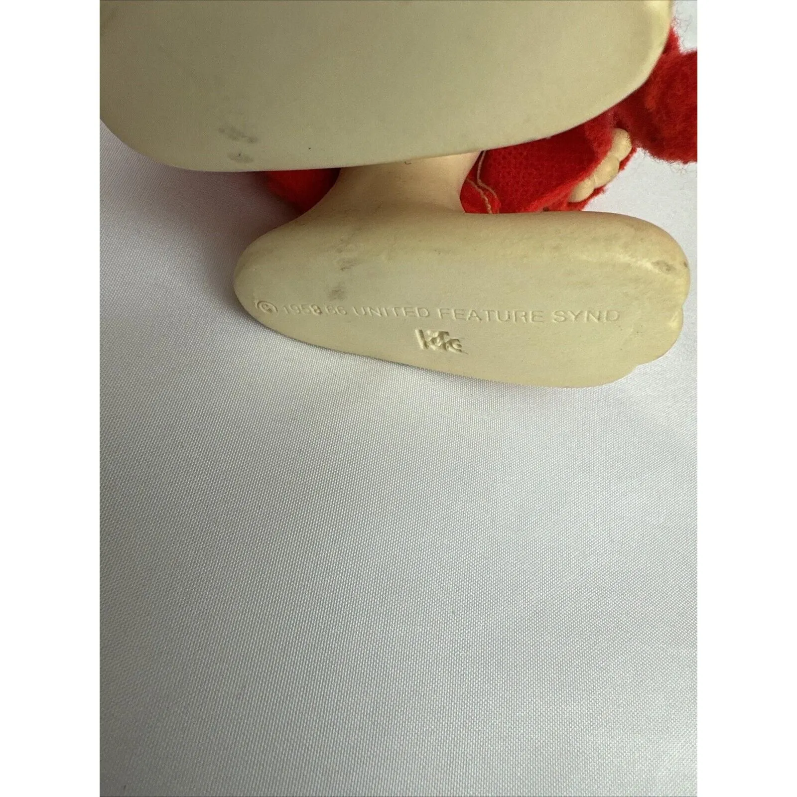 Vintage Snoopy Red Robe Rubber Doll 1958 1966 Peanuts Bath Toy
