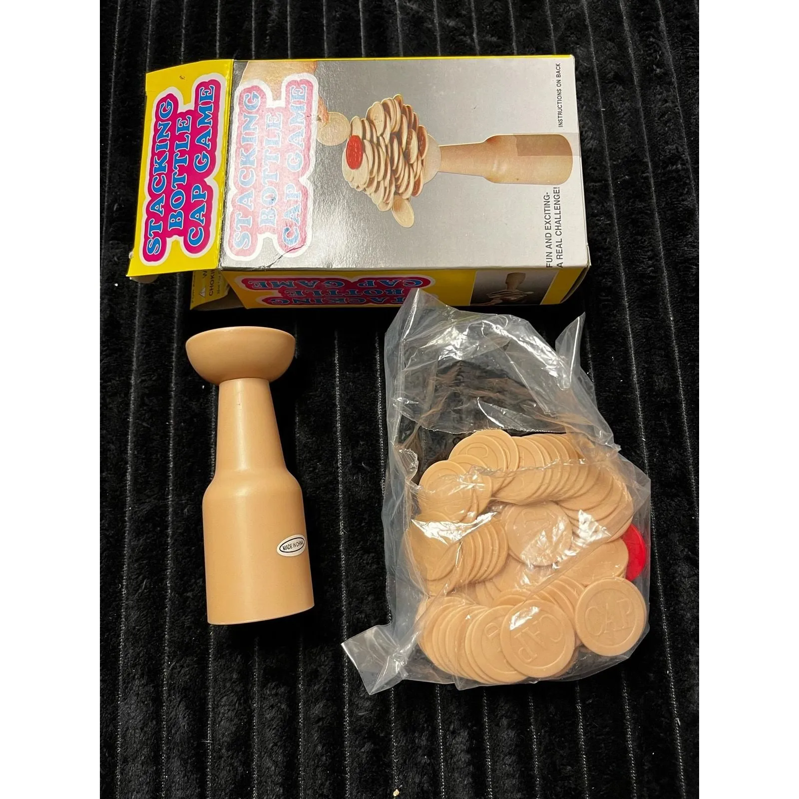 BNIB Vintage Stacking Bottle Cap Game, New Sealed · Whatnot