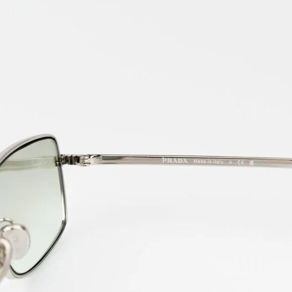 NEW Prada PRA60S 1BC80G Silver Grey Mirror Rectangle Unisex