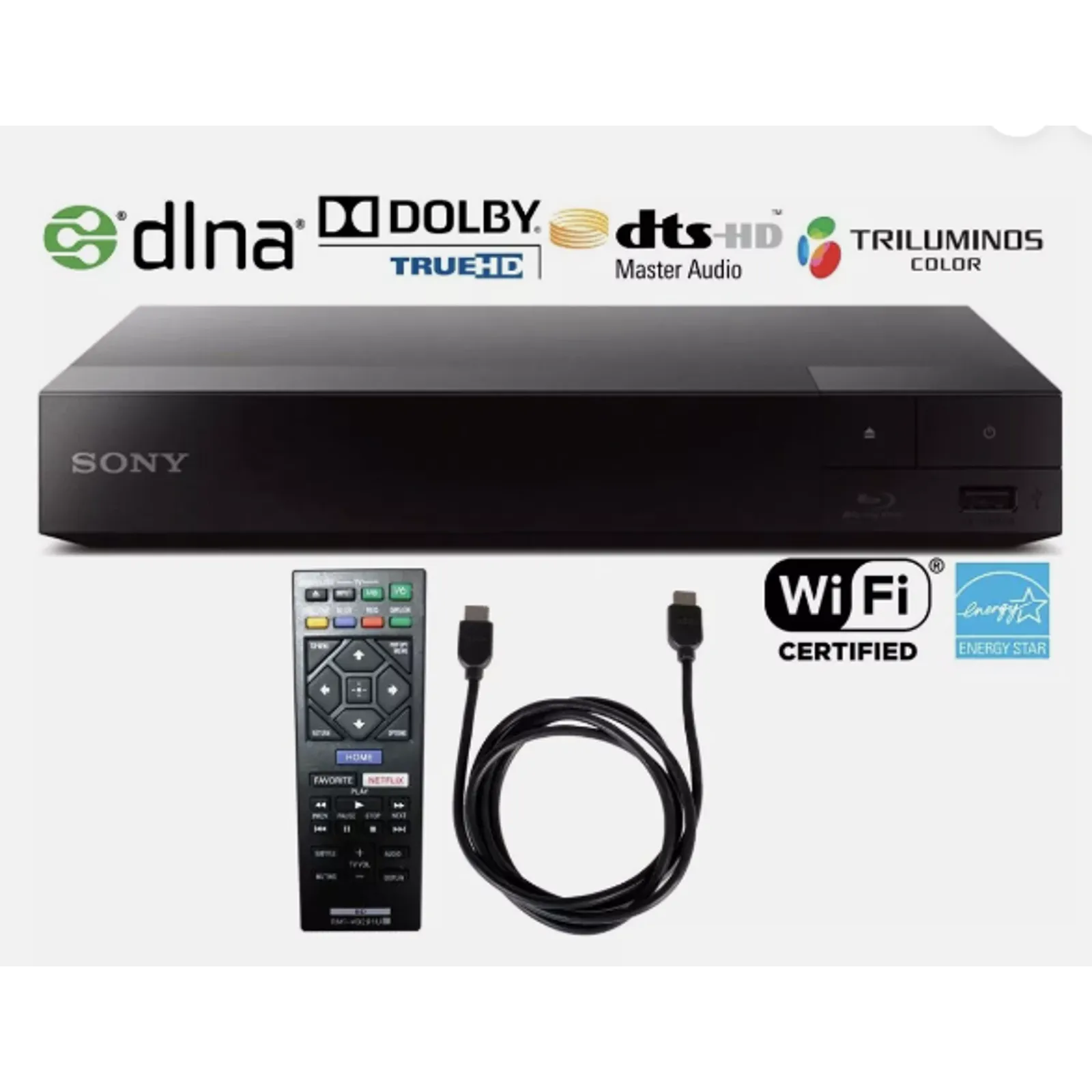 Sony BDP-S3700 Blu-ray Disc Player with built-in Wi-Fi and